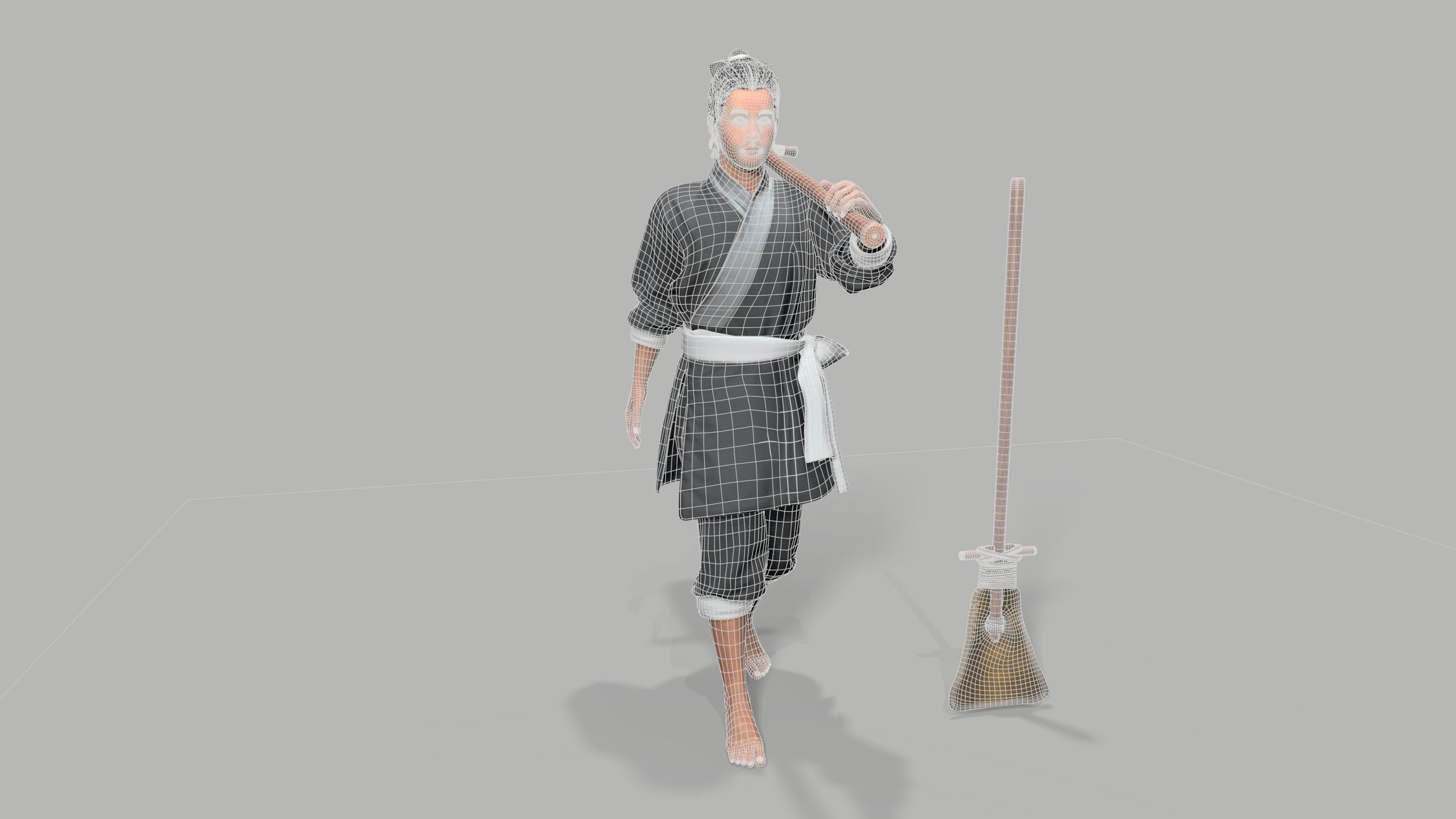 farmer Low-poly 3D model_9