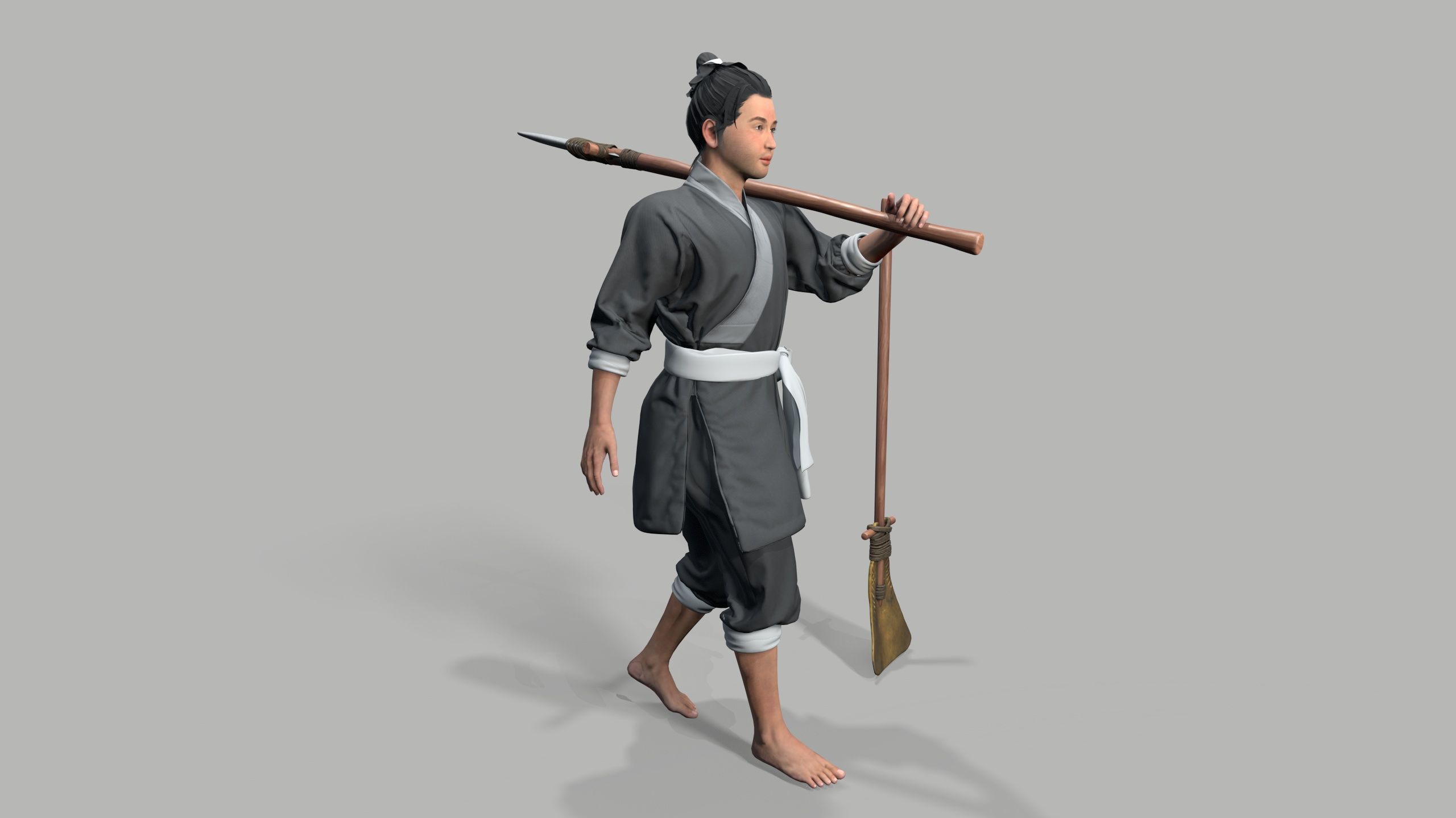 farmer Low-poly 3D model_5