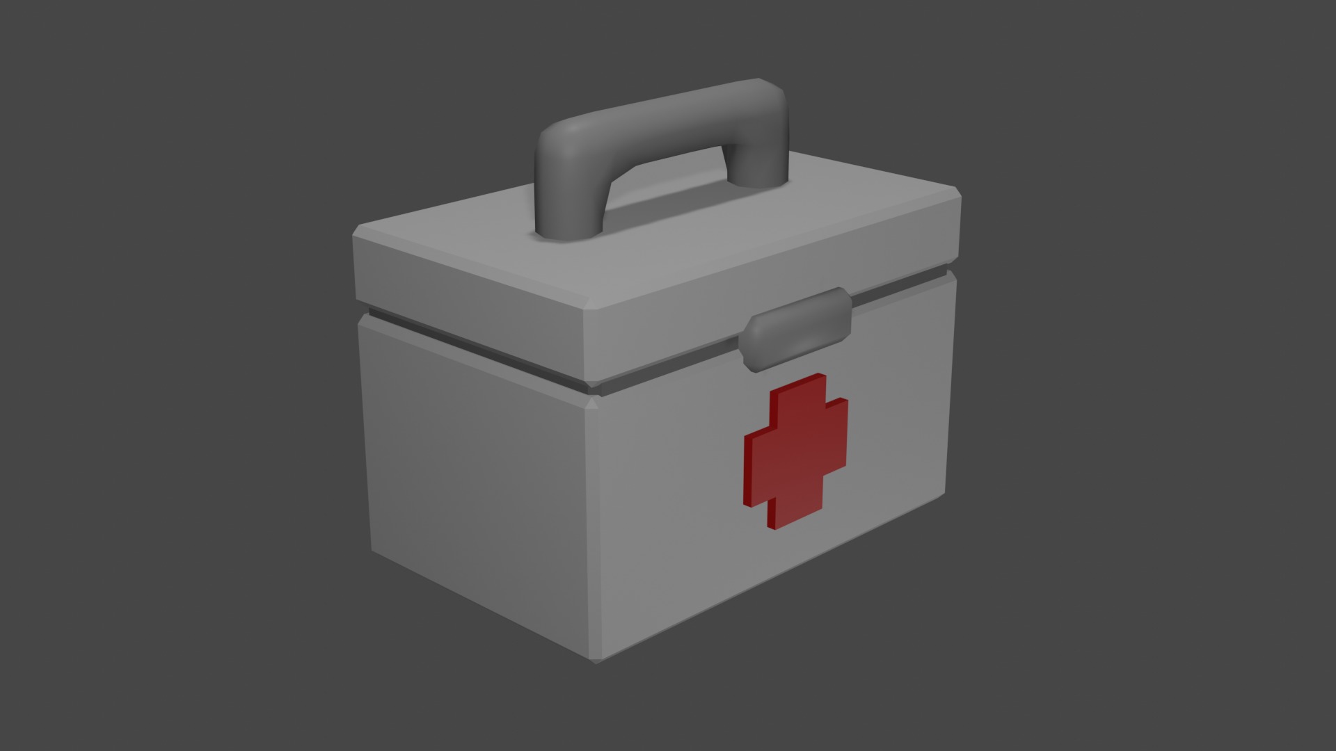 Low poly Medkit White Free low-poly 3D model_1