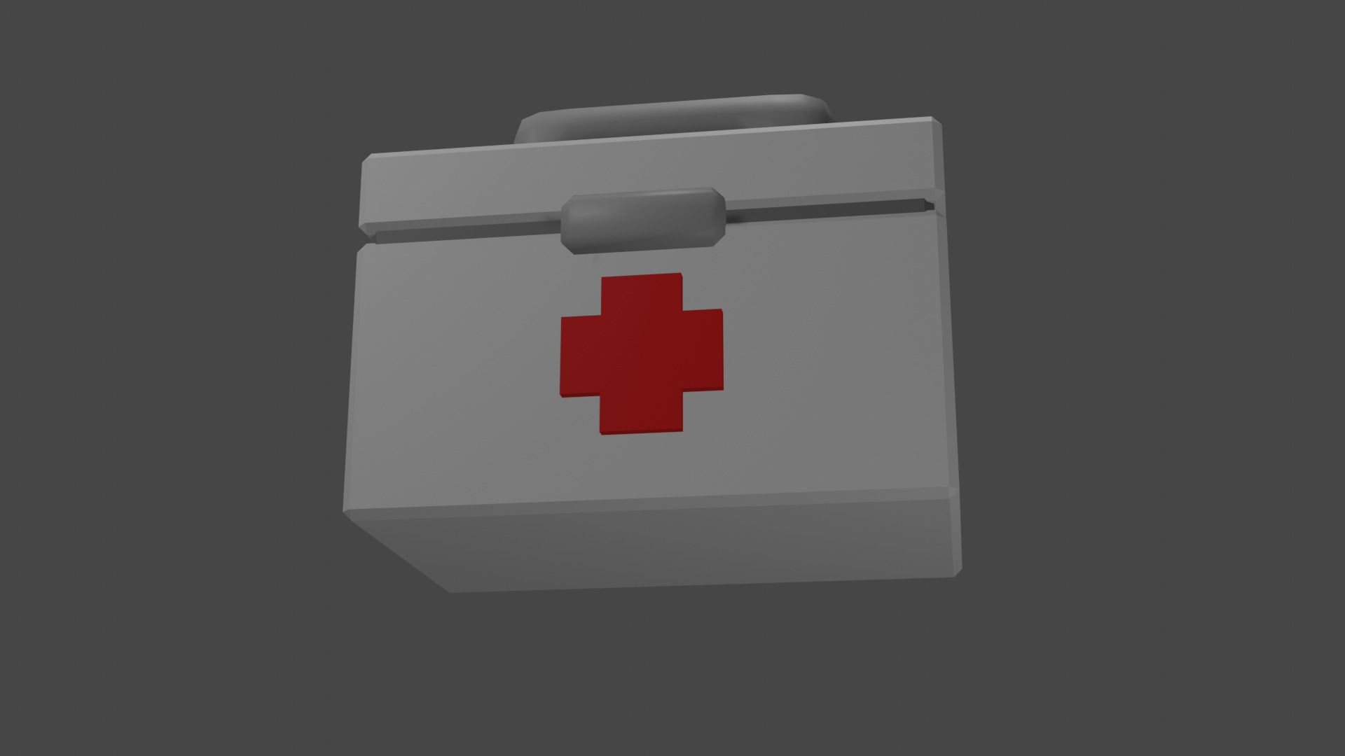 Low poly Medkit White Free low-poly 3D model_4