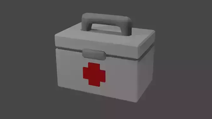 Low poly Medkit White