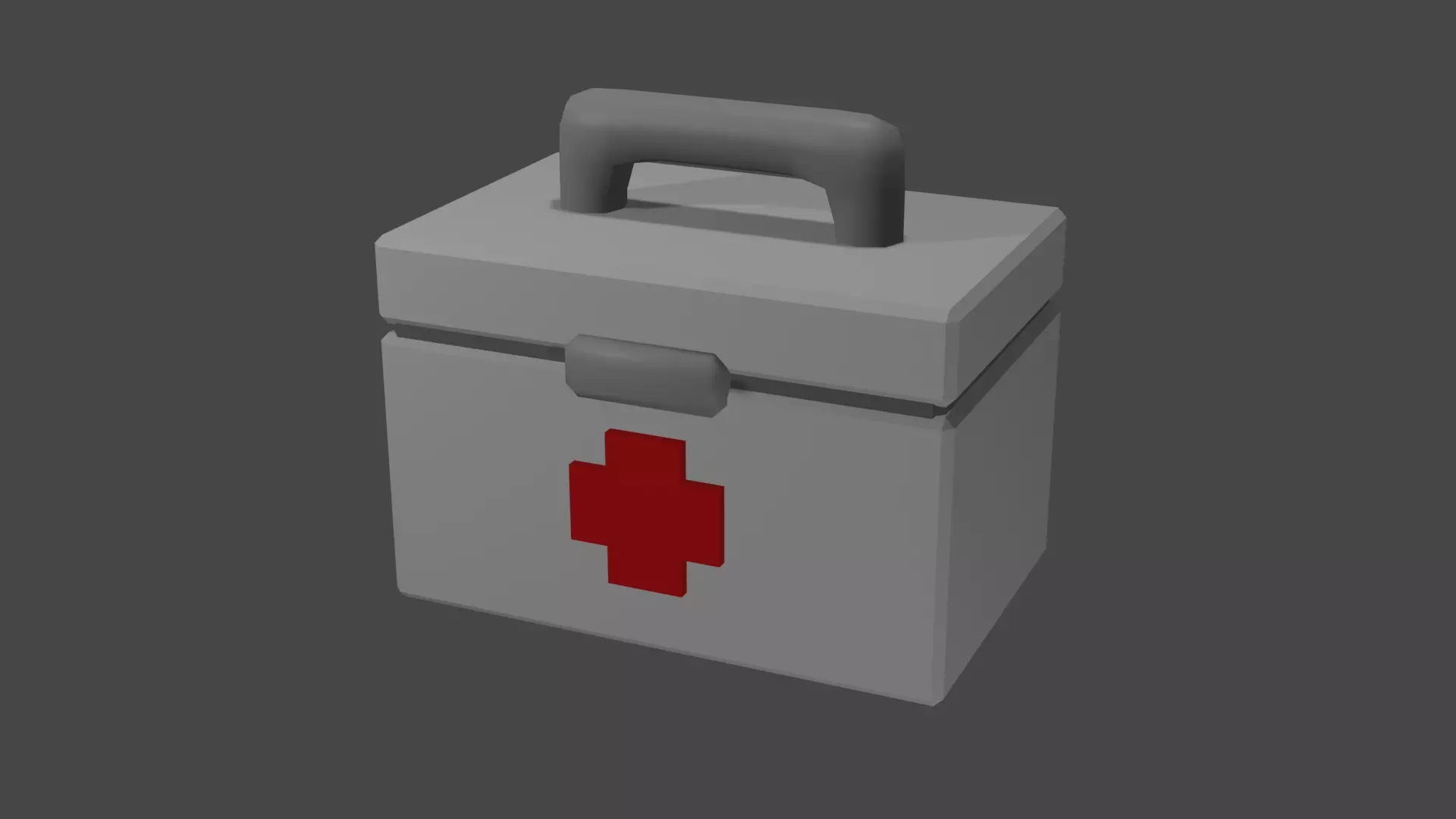 Low poly Medkit White Free low-poly 3D model_0