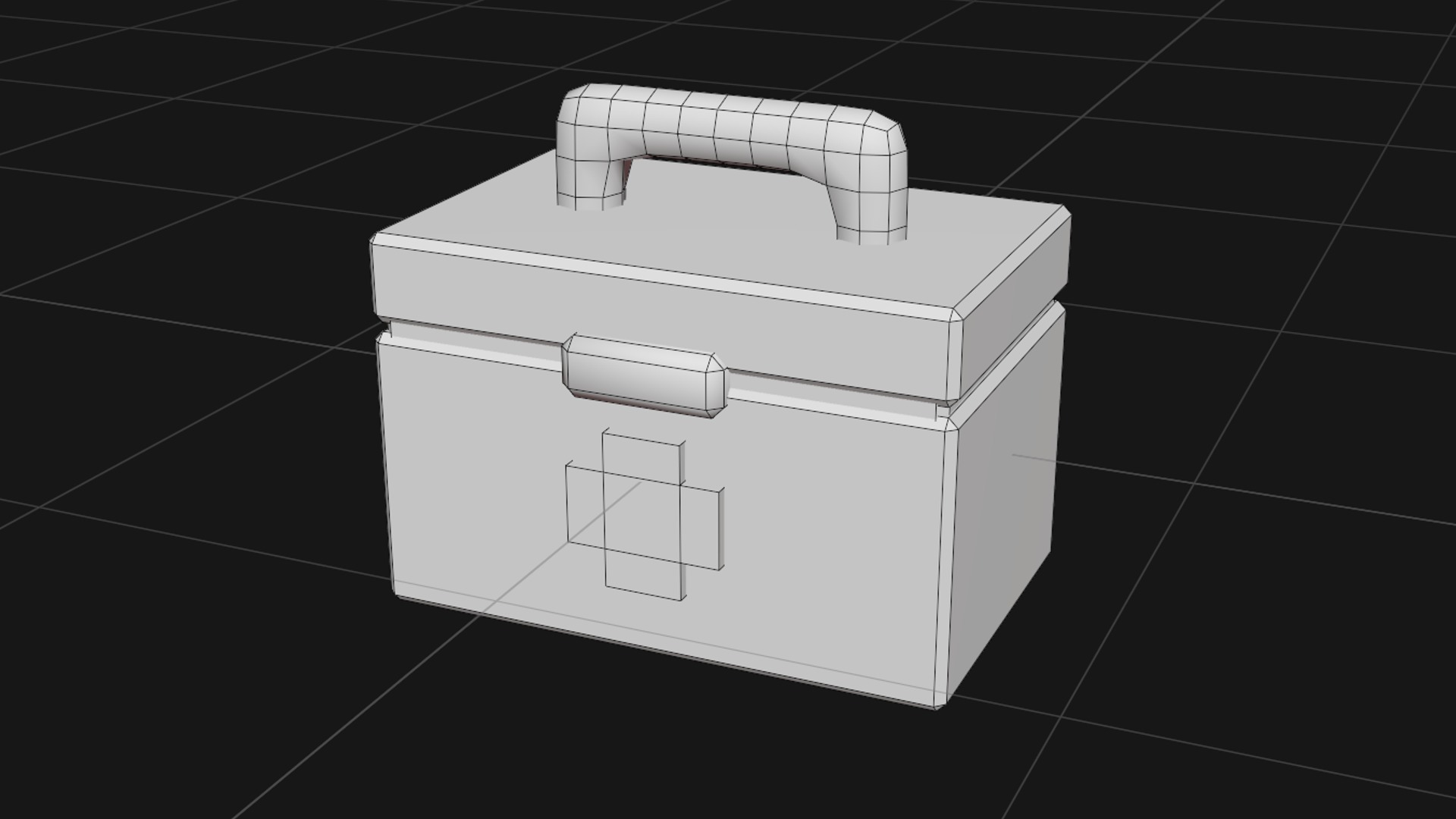 Low poly Medkit White Free low-poly 3D model_5