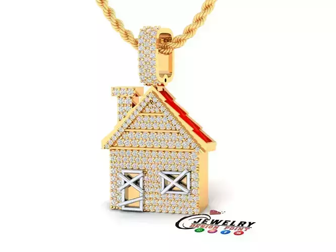 Trap House Diamond Necklace Pendant - TrapHouse 