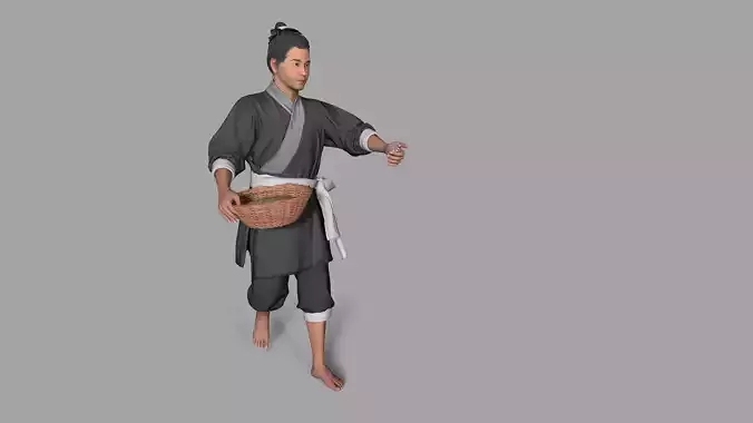 farmer avatar Low-poly 3D model