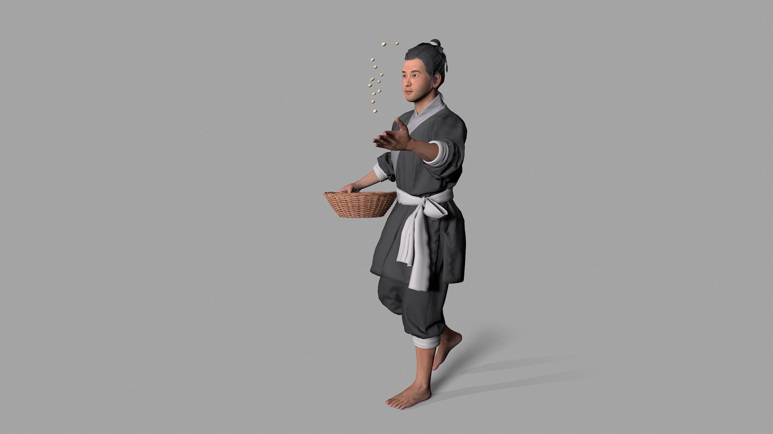 farmer avatar Low-poly 3D model_4