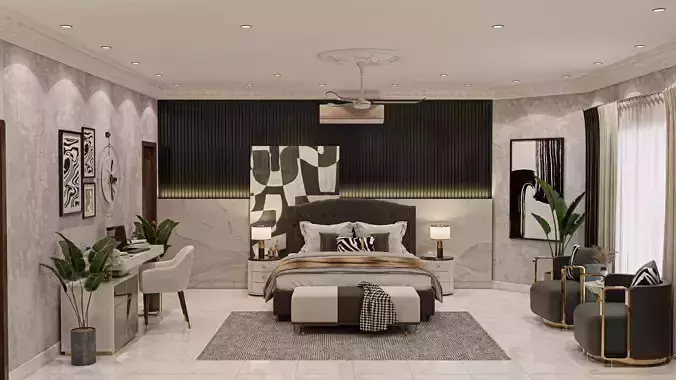 modern bedroom design interior renders