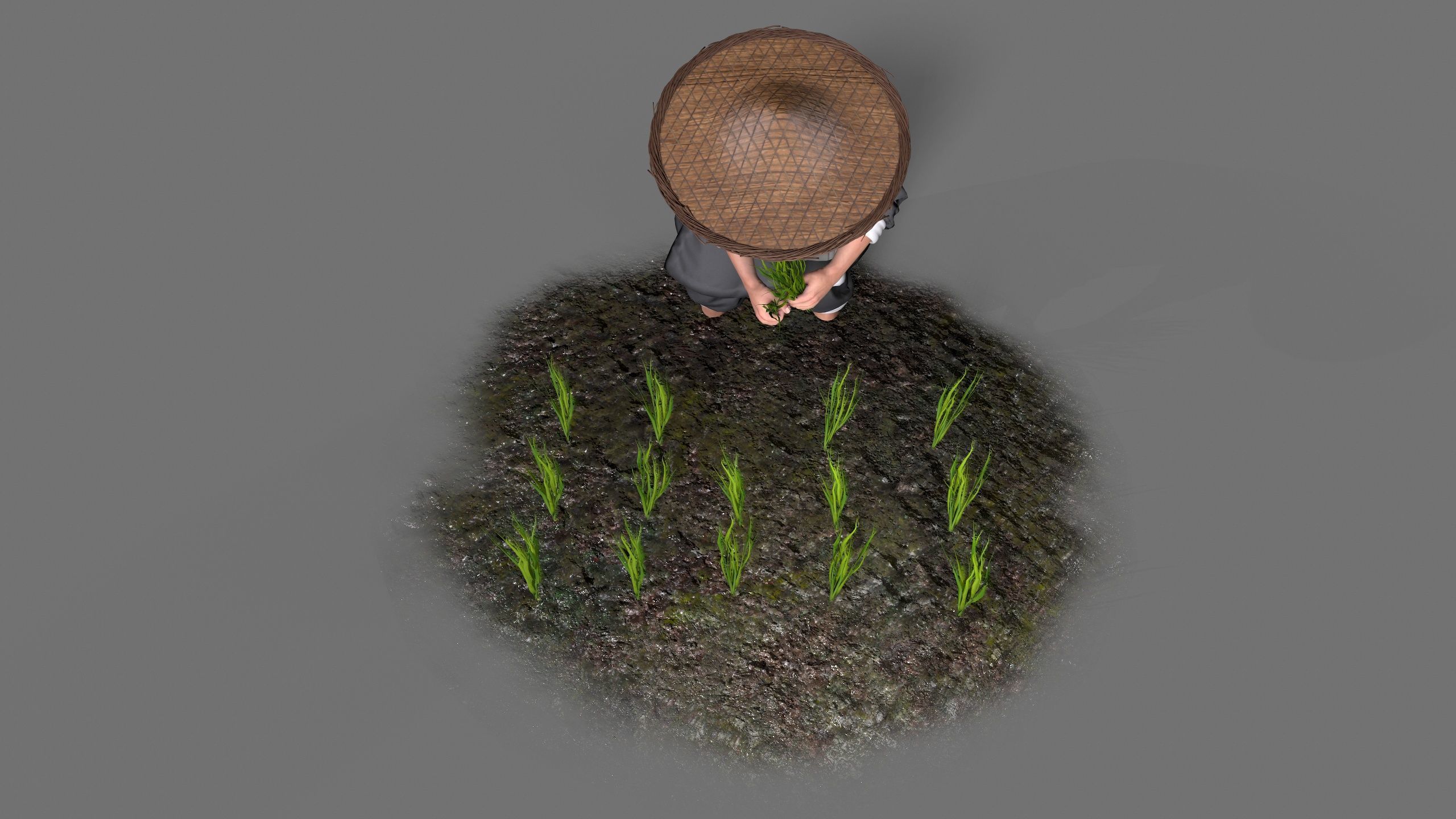 farmer avatar Low-poly 3D model_6