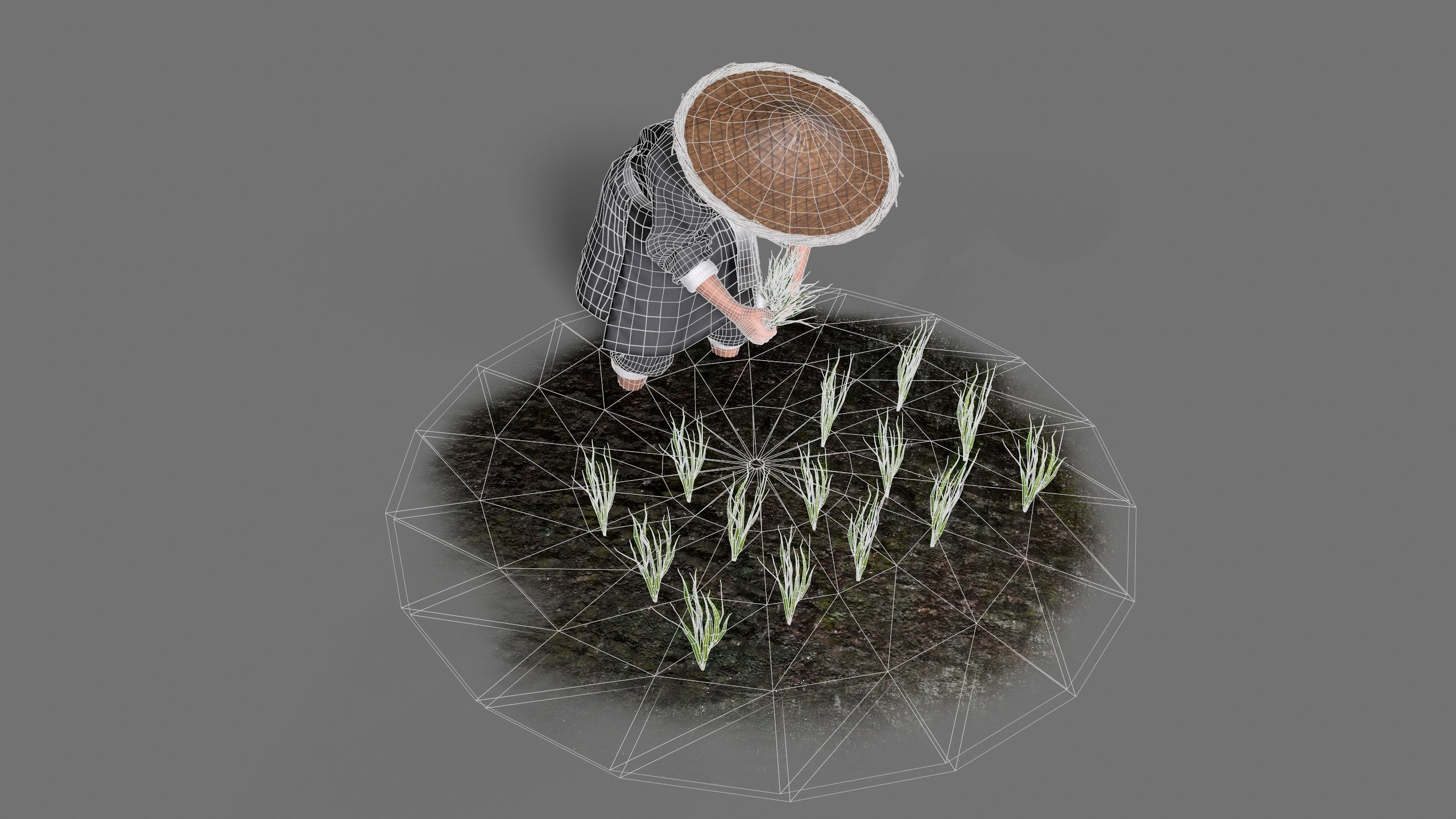 farmer avatar Low-poly 3D model_12