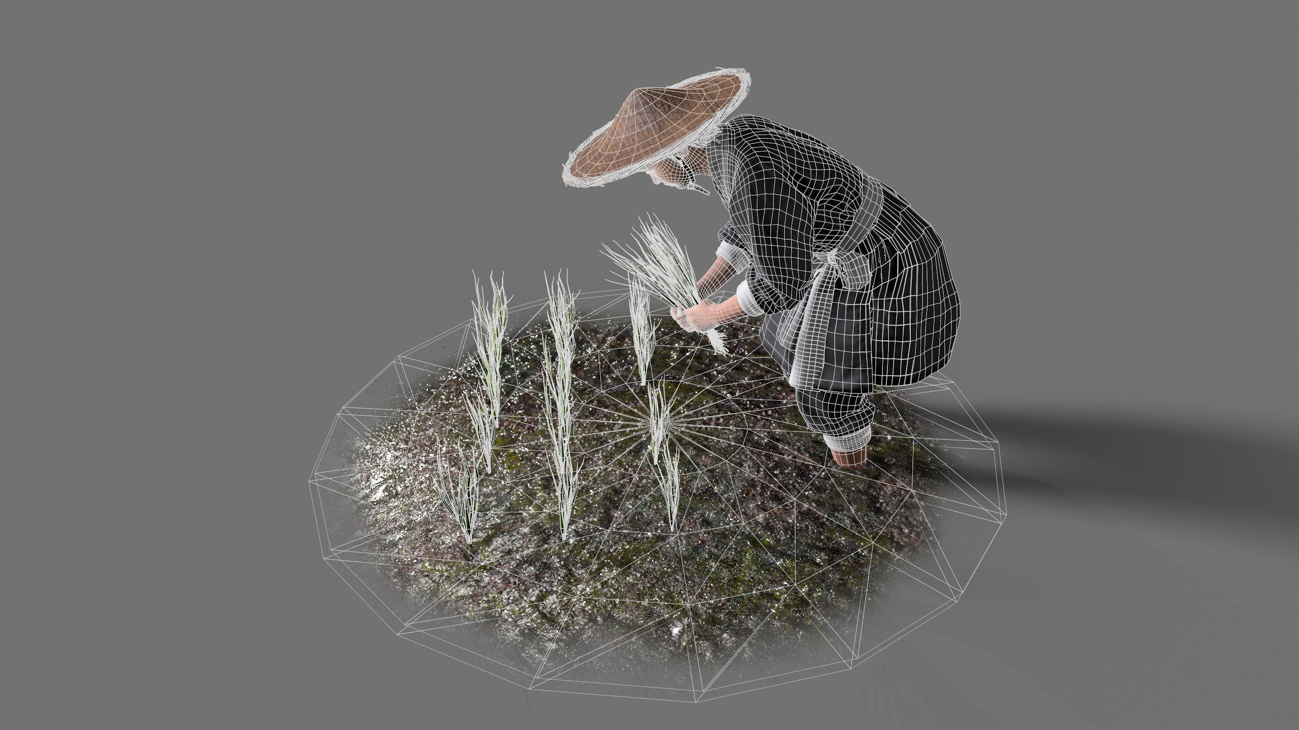 farmer avatar Low-poly 3D model_13