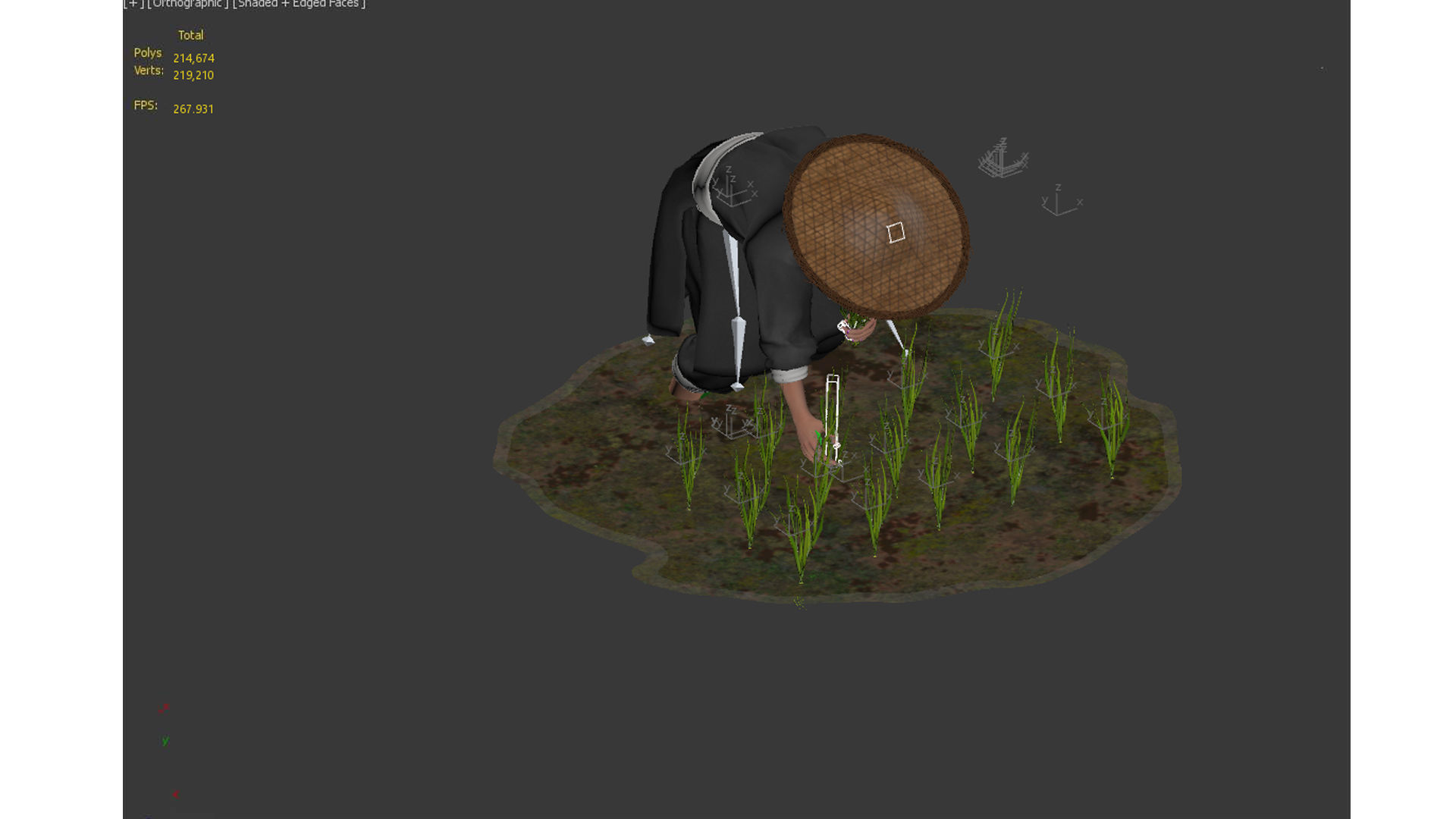 farmer avatar Low-poly 3D model_14
