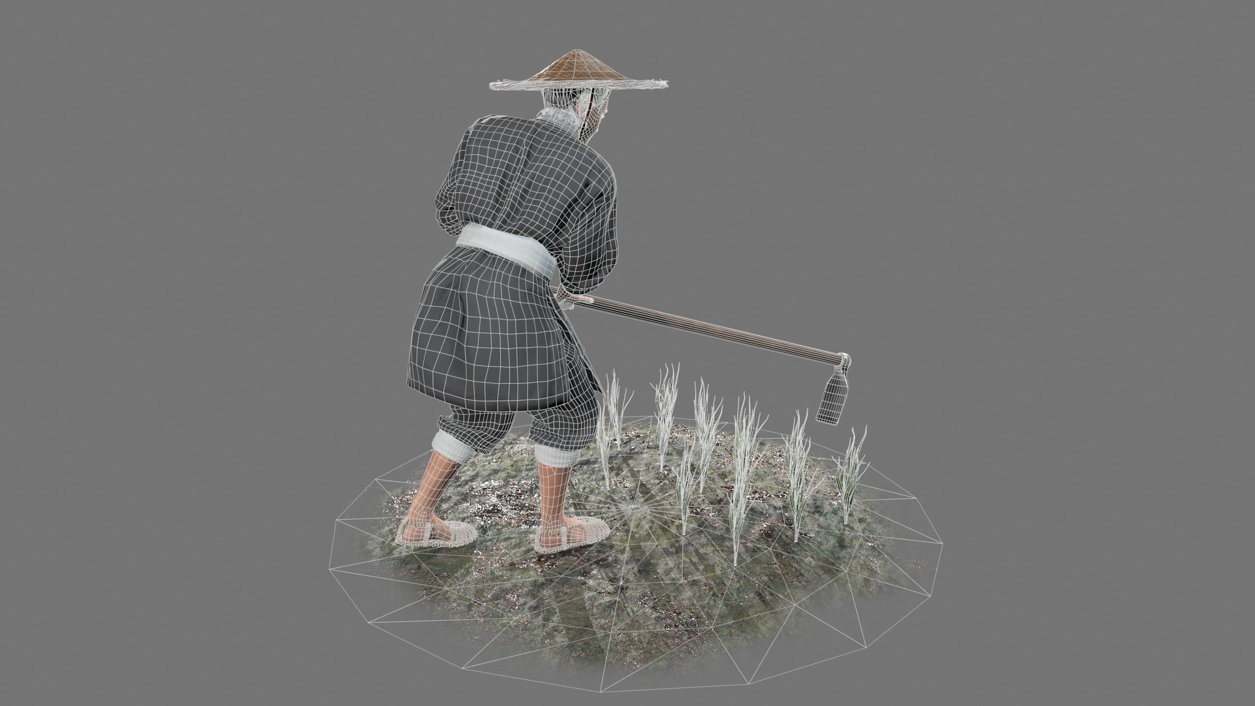 farmer avatar Low-poly 3D model_15