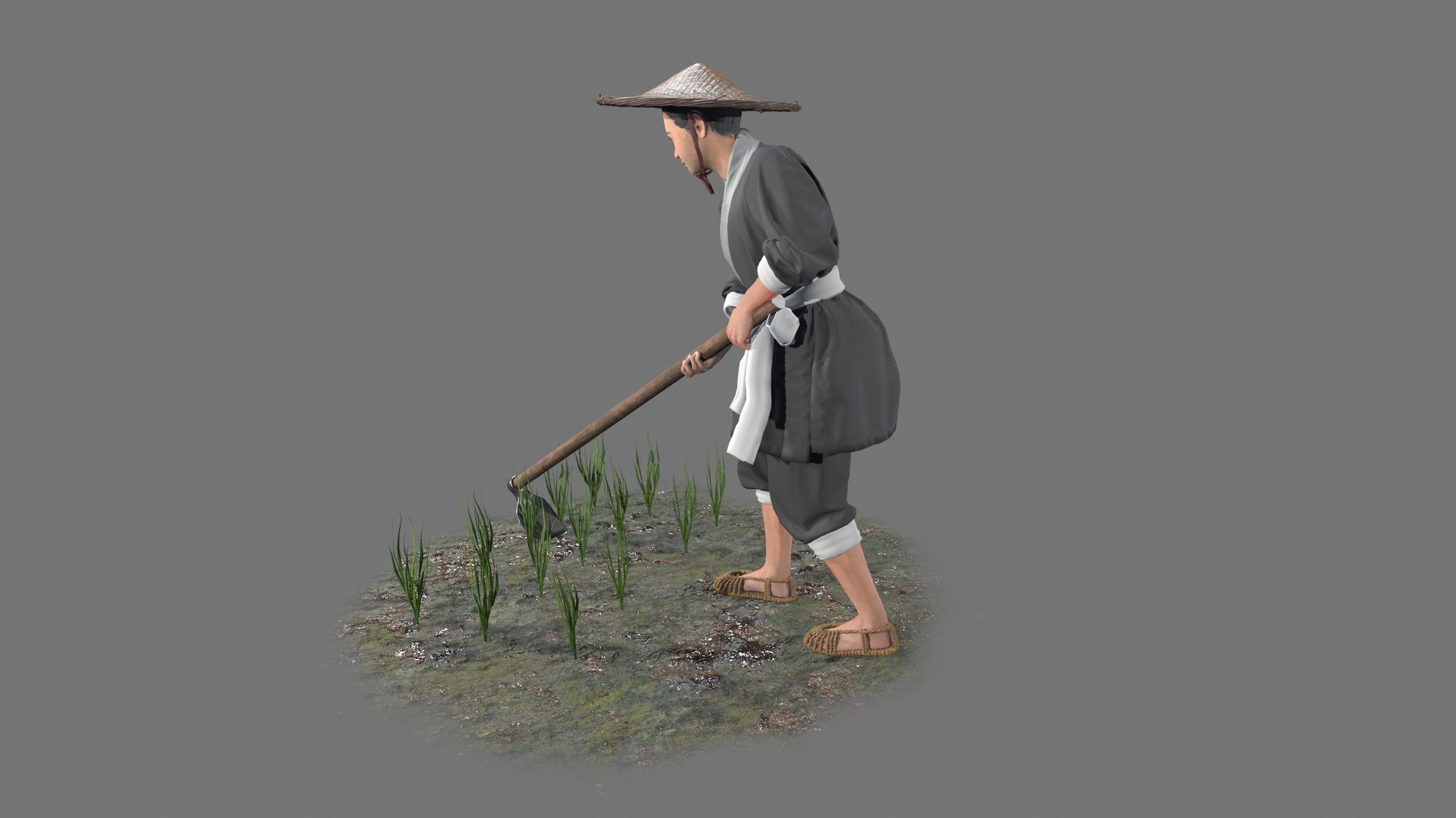 farmer avatar Low-poly 3D model_6