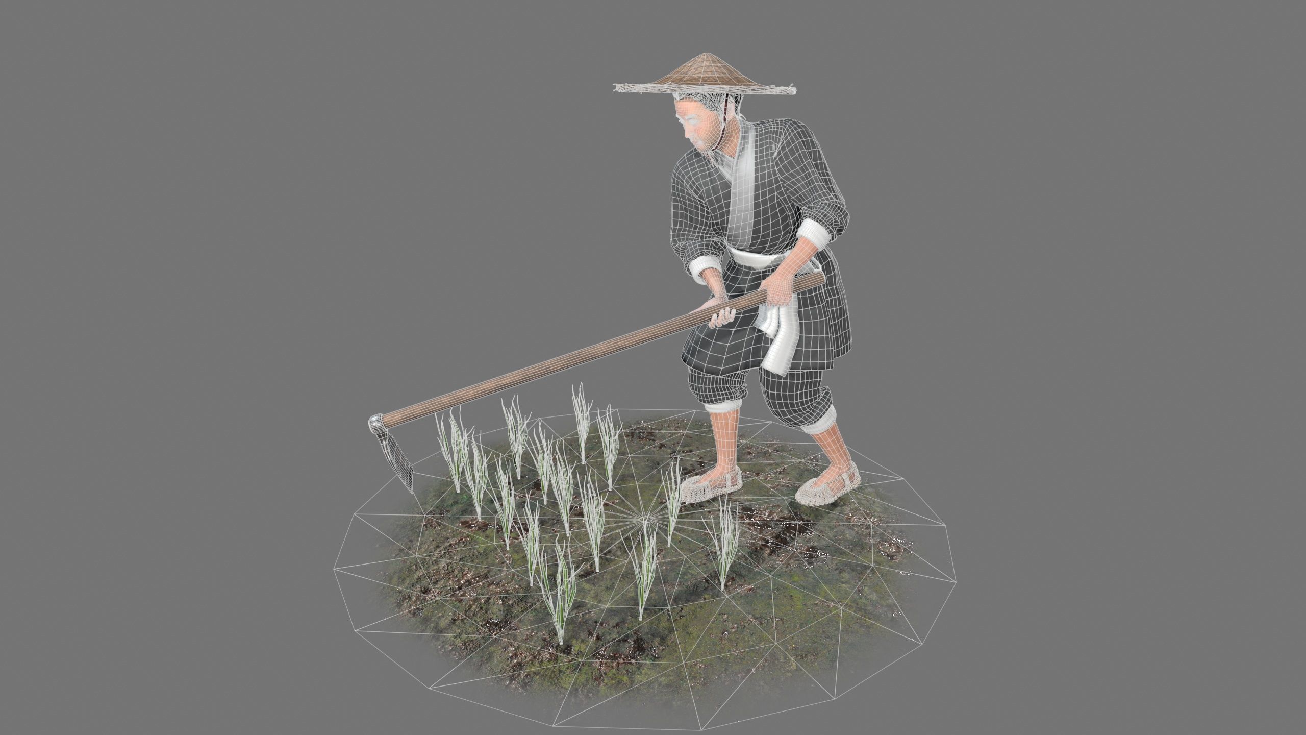 farmer avatar Low-poly 3D model_14