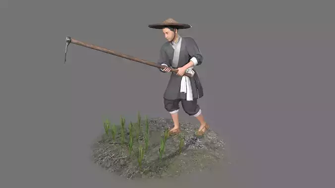 farmer avatar Low-poly 3D model