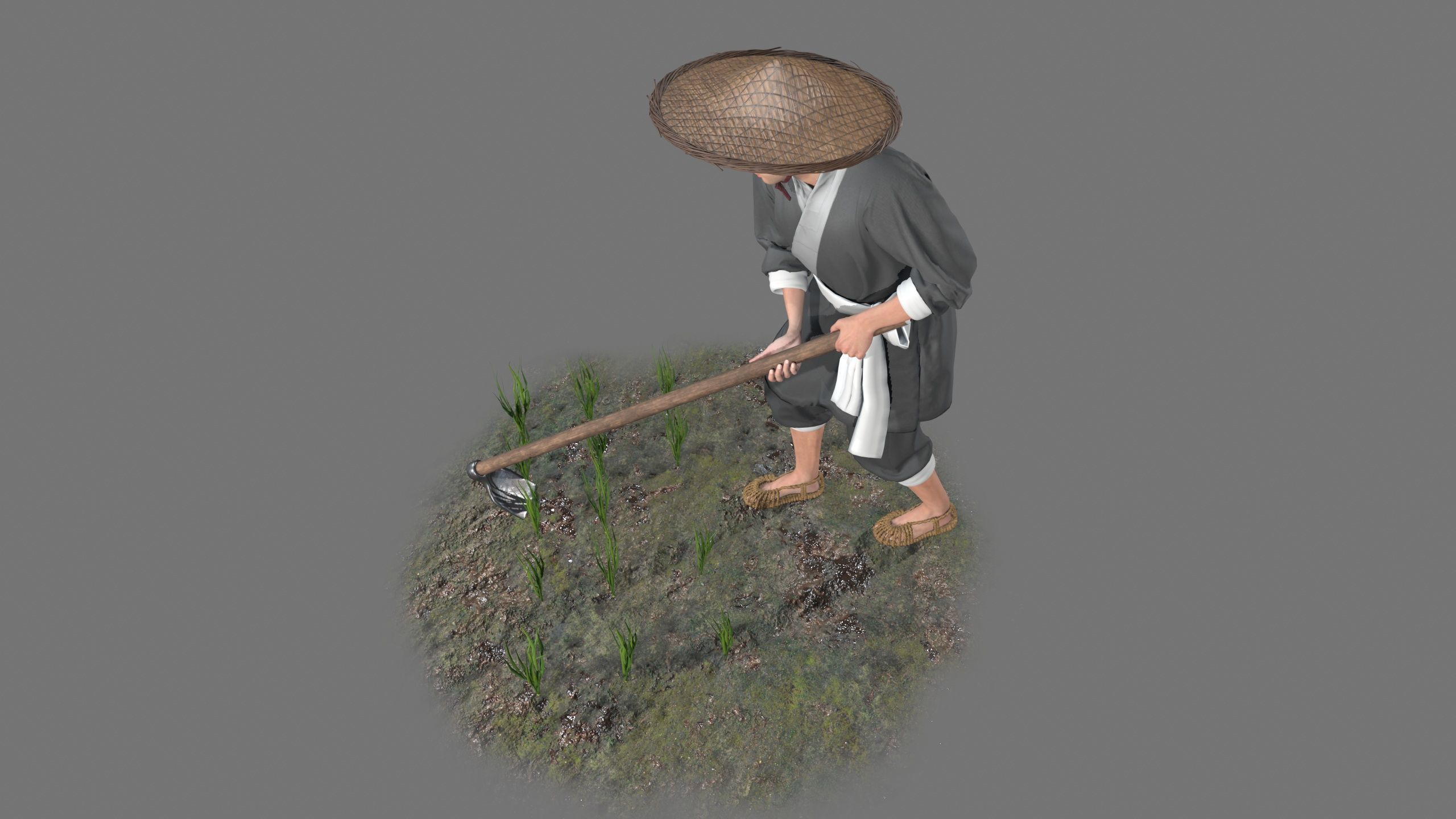 farmer avatar Low-poly 3D model_7