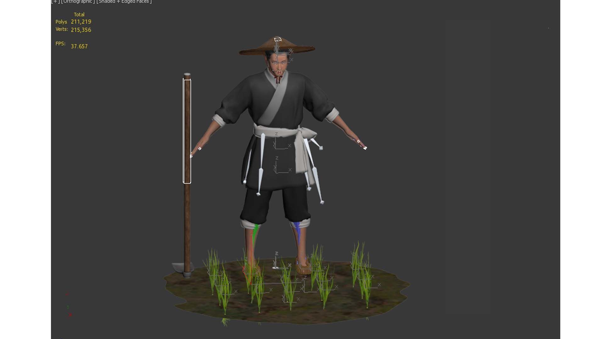 farmer avatar Low-poly 3D model_16