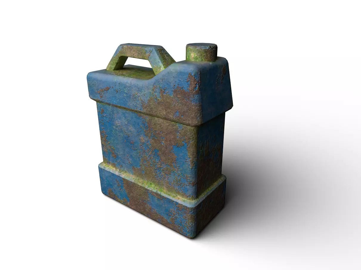 Old Dirty Gas Can 3D model Low-poly 3D model_0