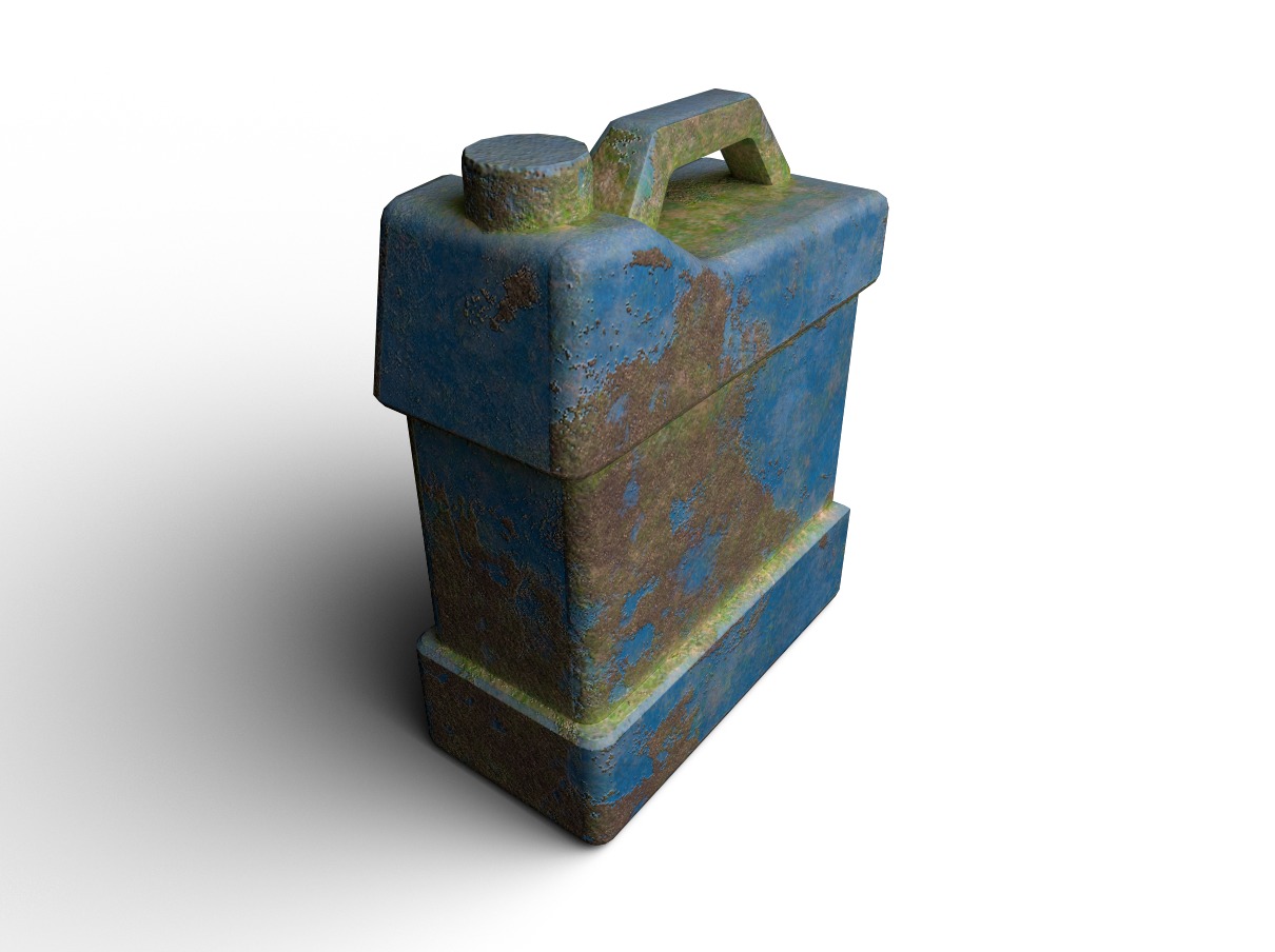 Old Dirty Gas Can 3D model Low-poly 3D model_4