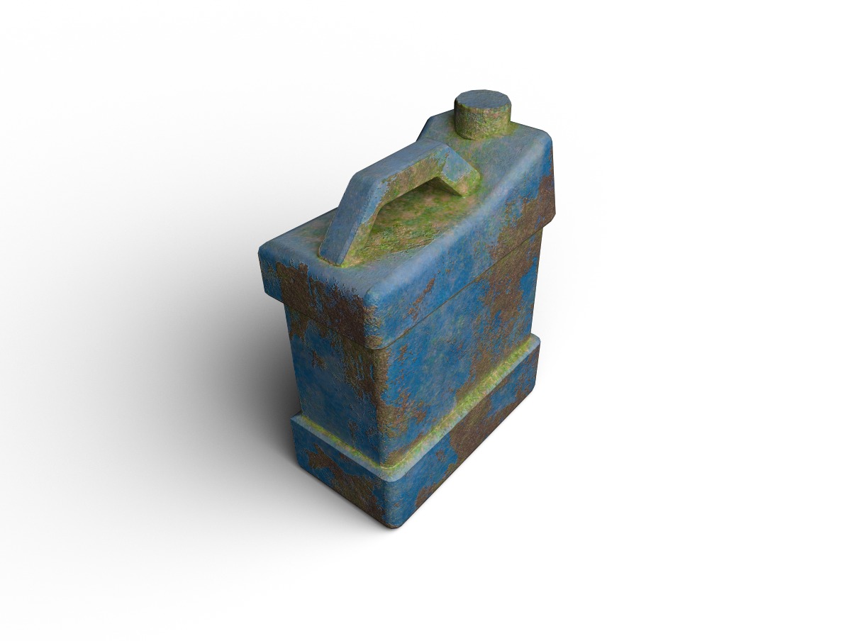 Old Dirty Gas Can 3D model Low-poly 3D model_8
