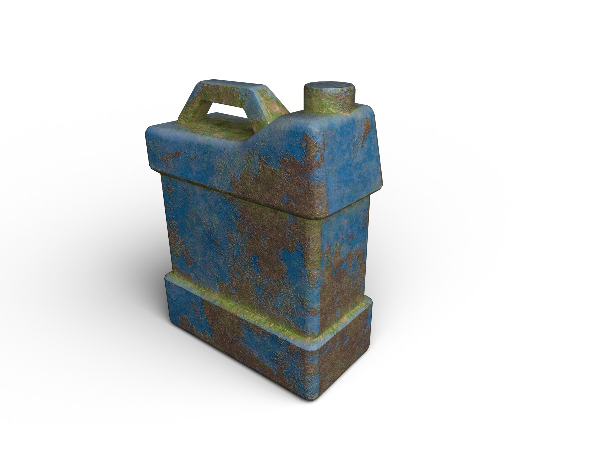 Old Dirty Gas Can 3D model Low-poly 3D model_2