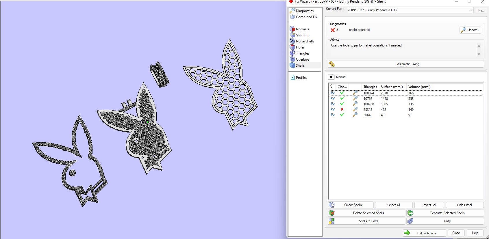 Custom Playboy Bunny Diamond Necklace - Rabbit Pendant  3D print model_7
