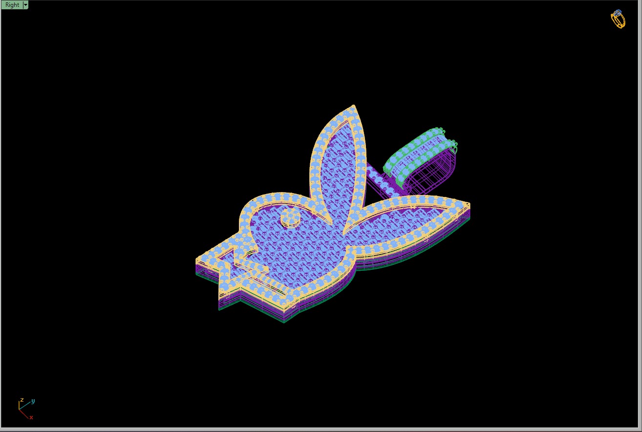 Custom Playboy Bunny Diamond Necklace - Rabbit Pendant  3D print model_28