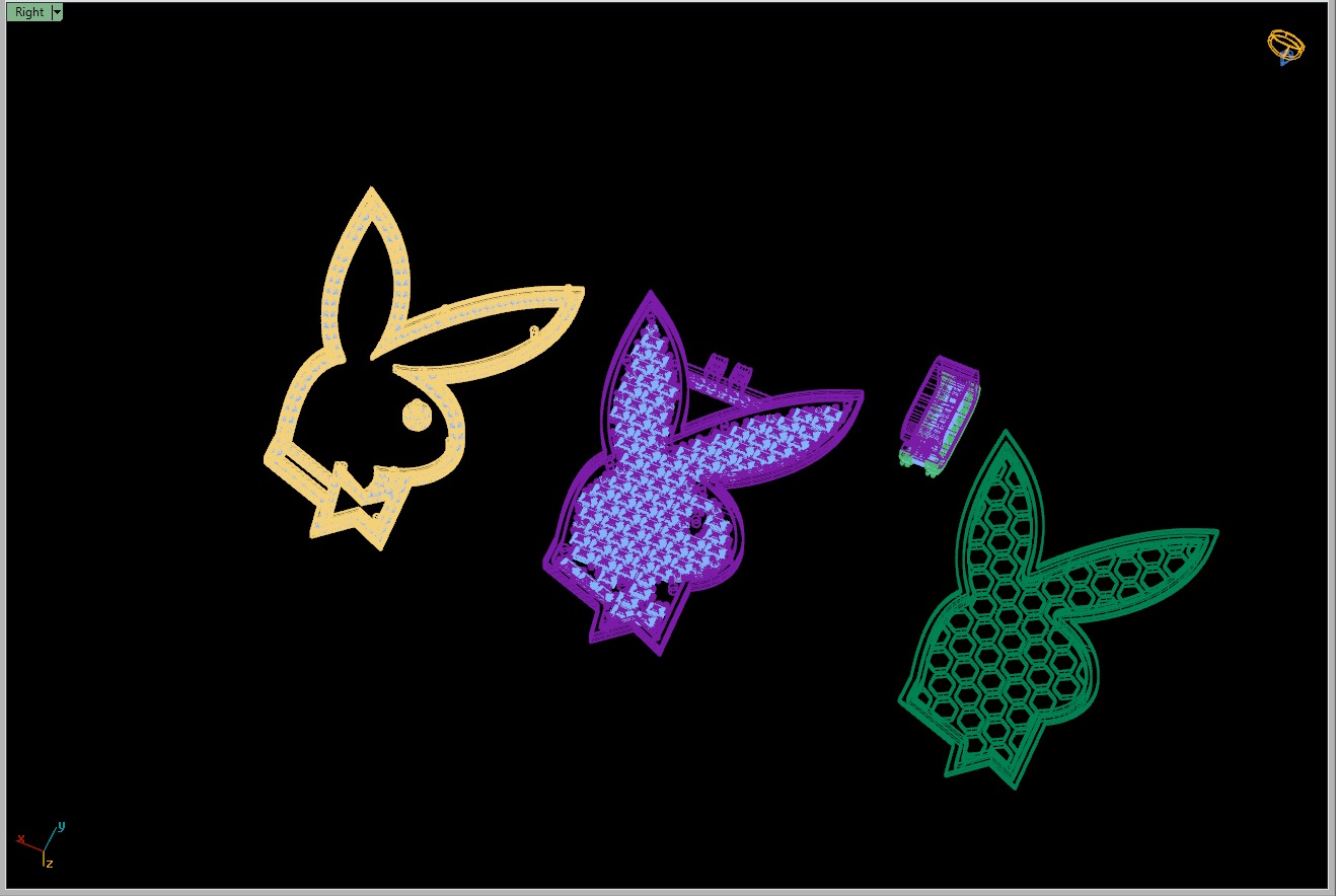 Custom Playboy Bunny Diamond Necklace - Rabbit Pendant  3D print model_27