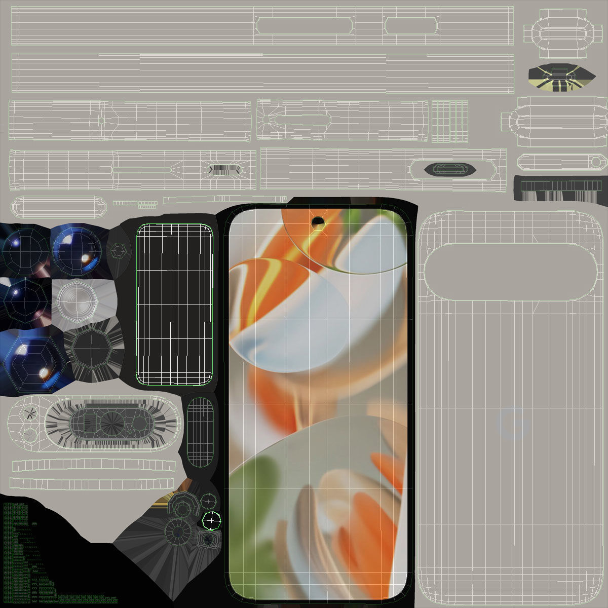 Google Pixel 9 Pro Porcelain 3D model_11