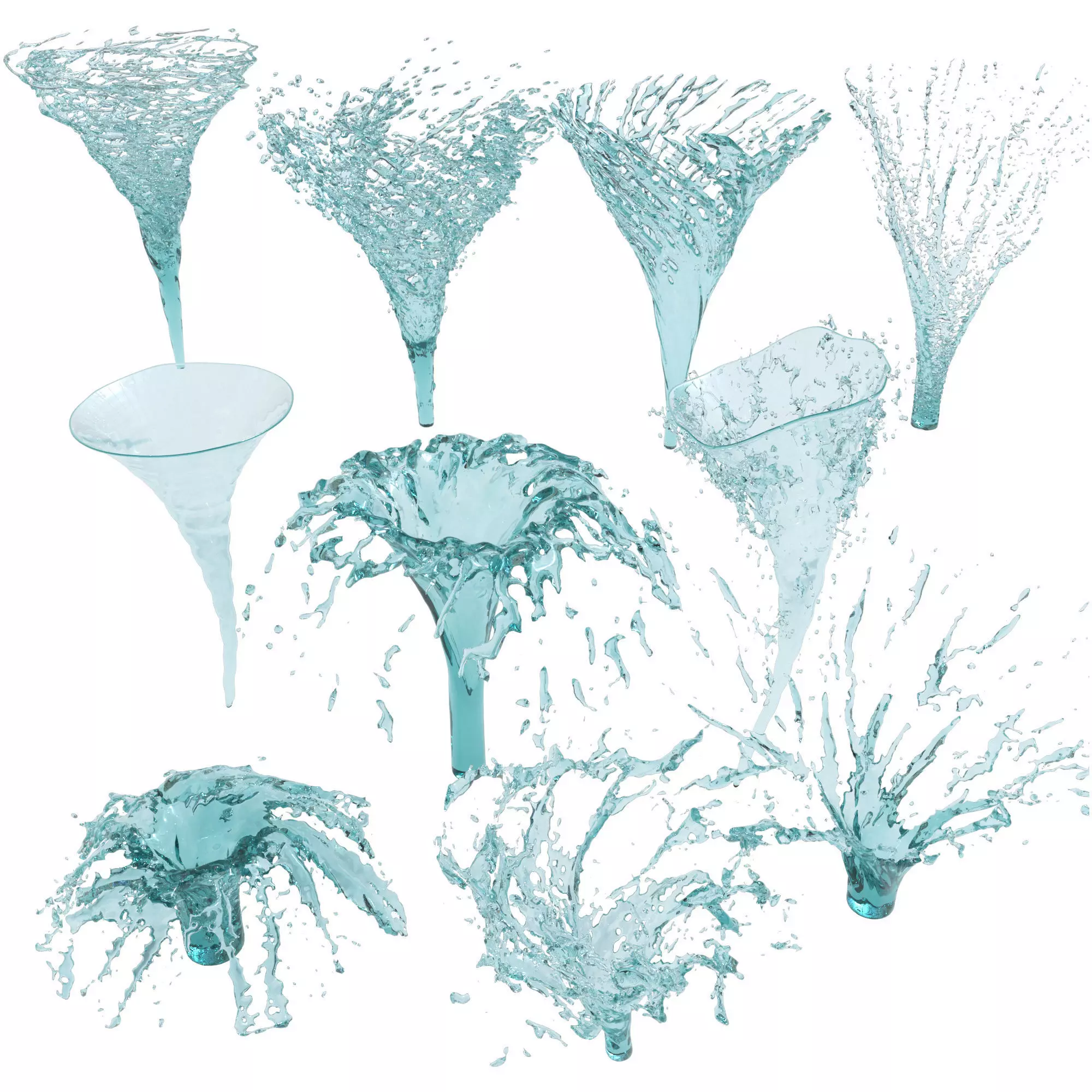 10 Water Splash Vol 8 3D model_0