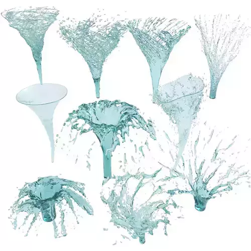10 Water Splash Vol 8 3D model