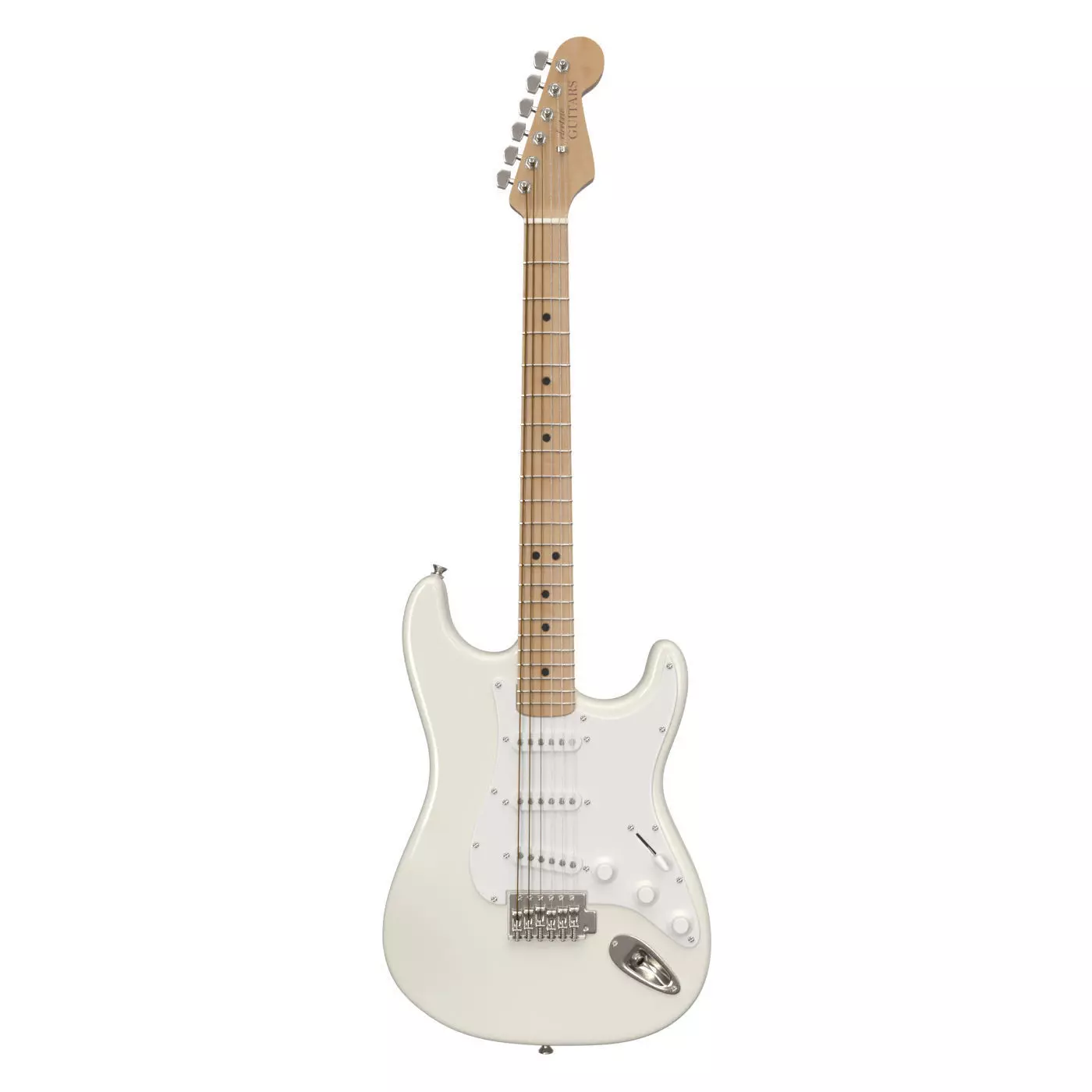 Electric guitar style Fender Stratocaster Low-poly 3D model