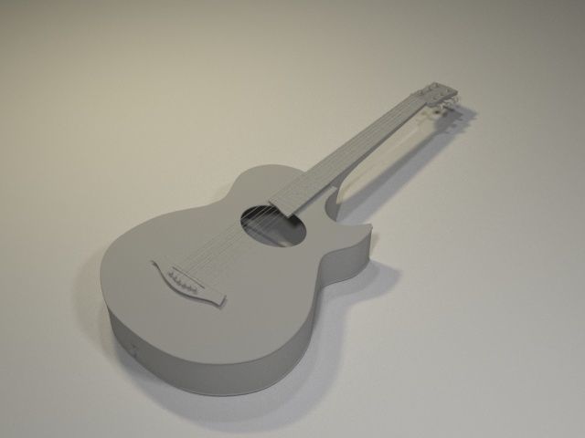 Guitar  Low-poly 3D model_7