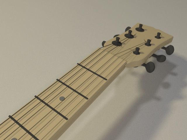 Guitar  Low-poly 3D model_4