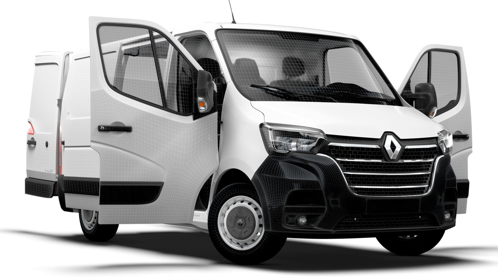 Renault Master Van L1H1 HQInterior 2023 3D model_14