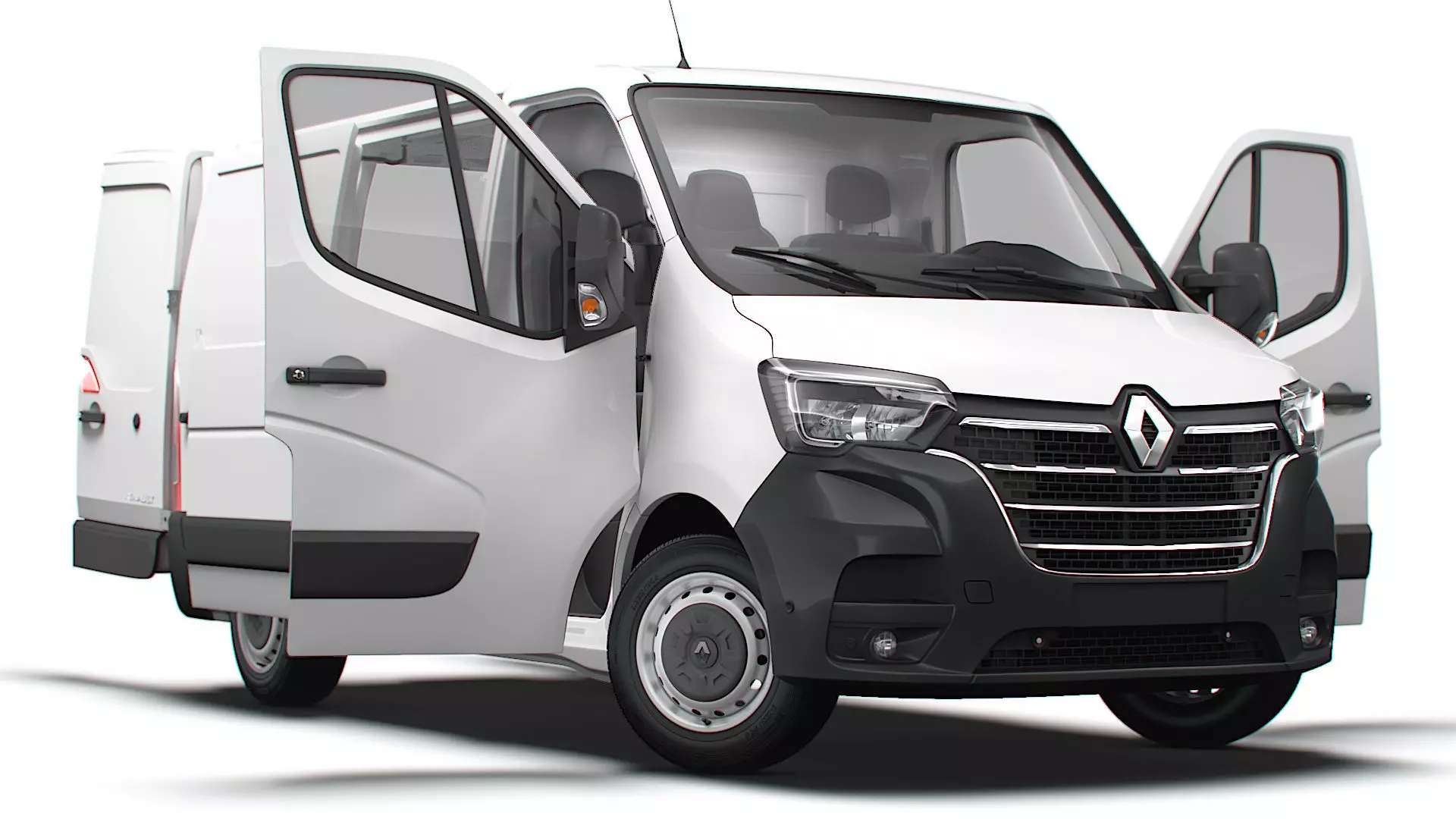 Renault Master Van L1H1 HQInterior 2023 3D model_0