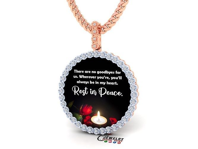 Custom  Picture Pendant  - Memory Picture diamond Necklace   3D print model