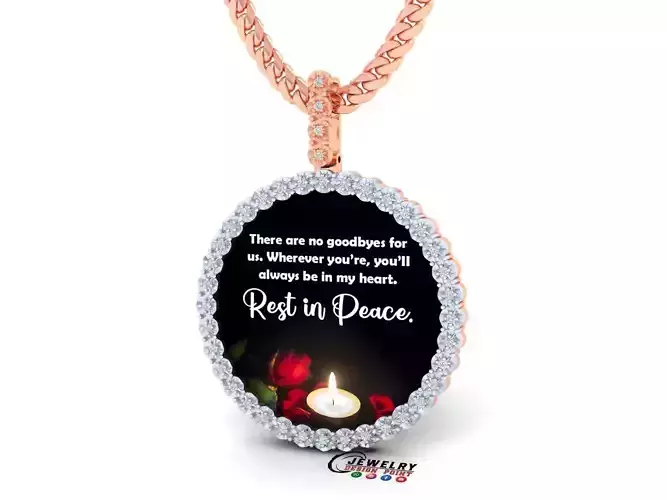 Custom  Picture Pendant  - Memory Picture diamond Necklace  