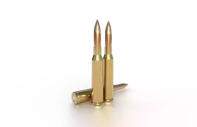 65 x 57 mm SR Mauser Ammo Low-poly 3D model