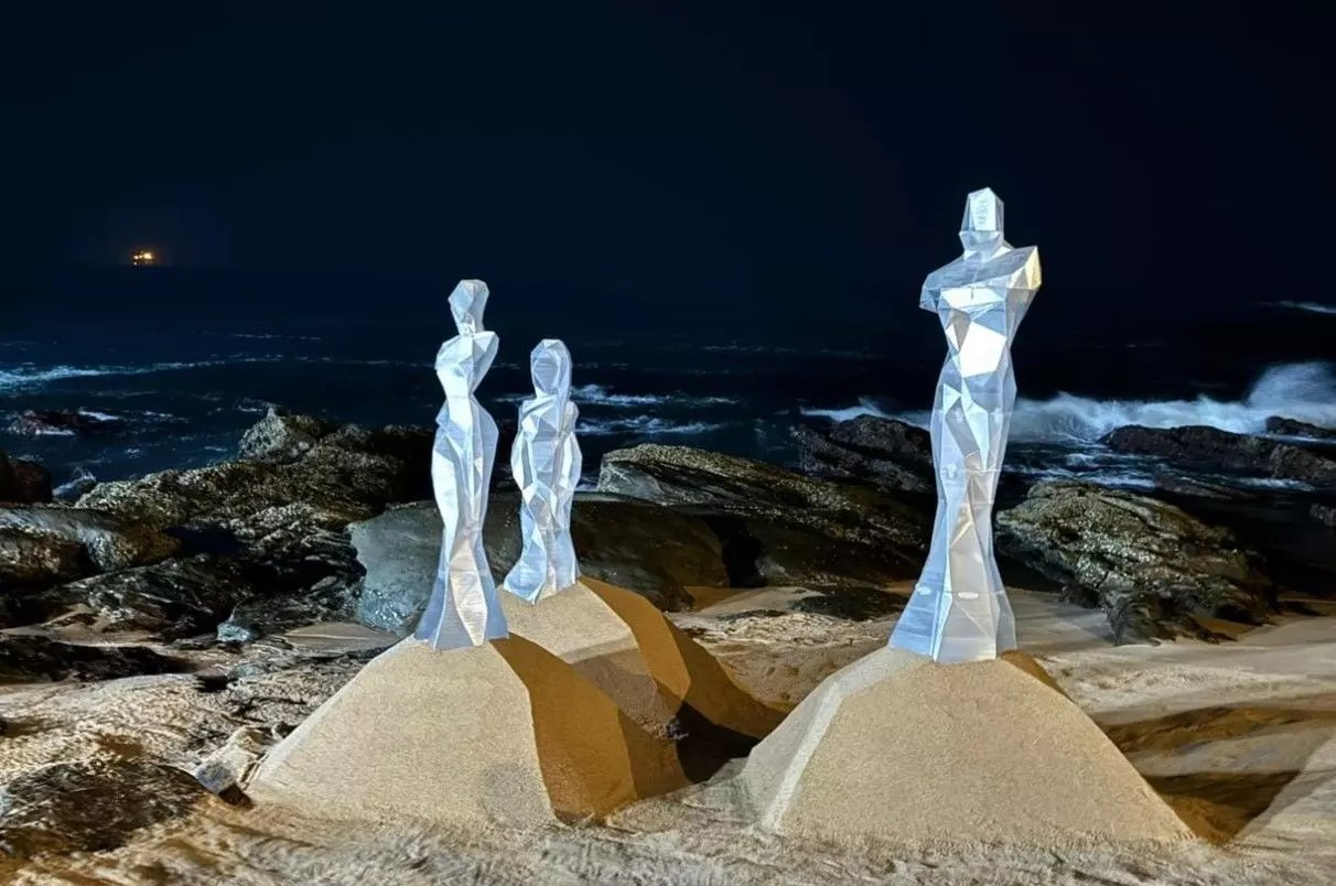 abstract family polygon model sculptures 3D print model