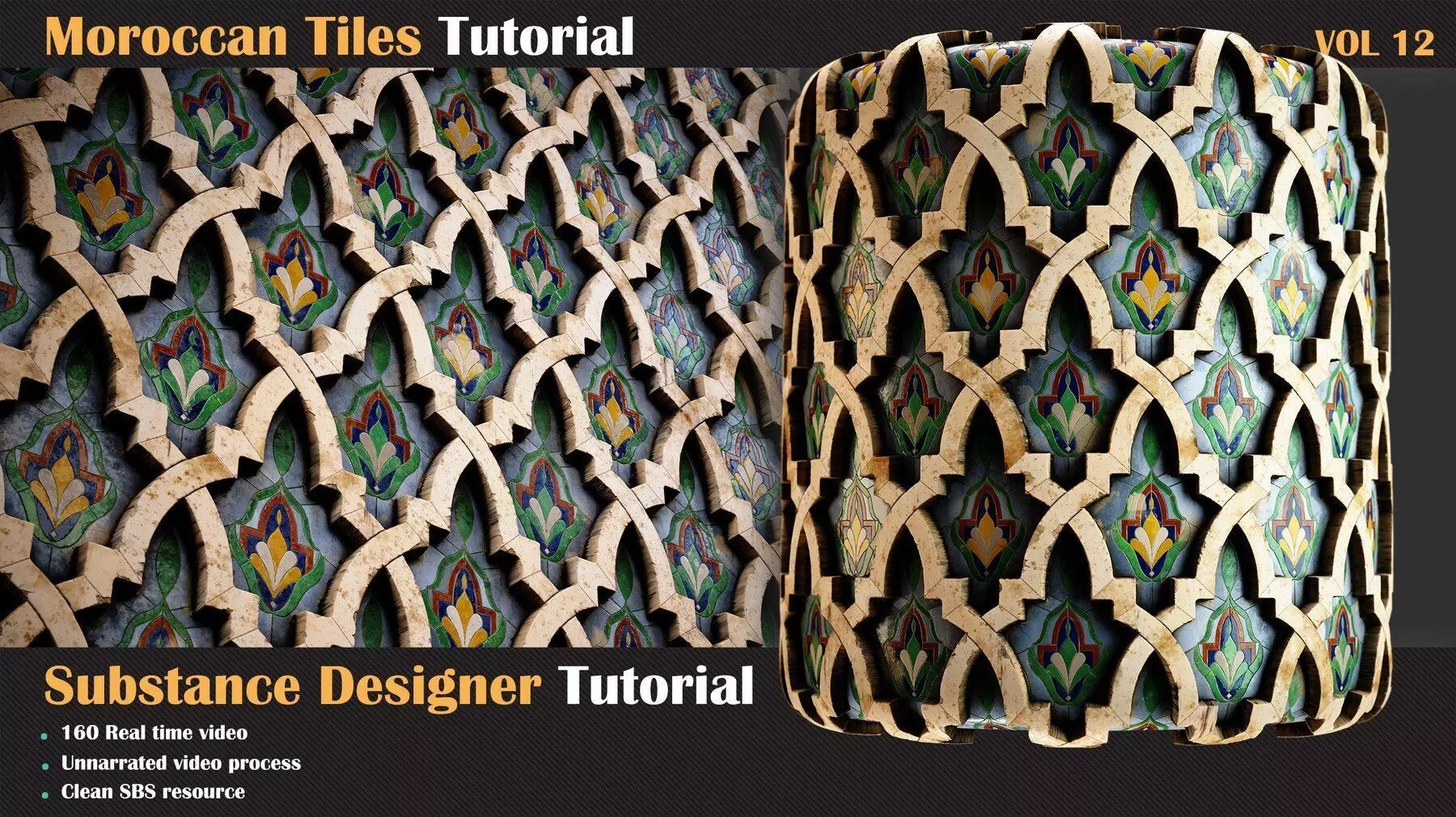 Moroccan Tiles Tutorial - VOL 12 3D model_0