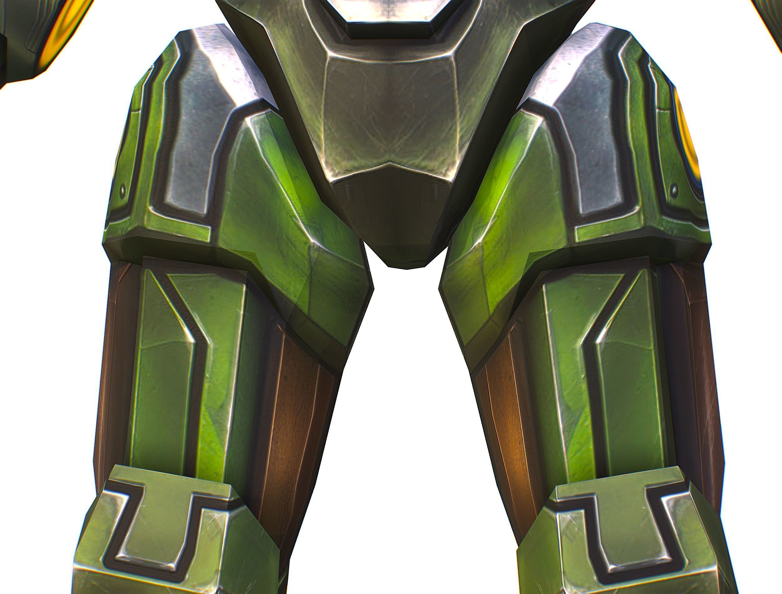 Cartoon Sci-Fi Cyborg Drone Heavy Sniper Soldier Low-poly 3D model_22