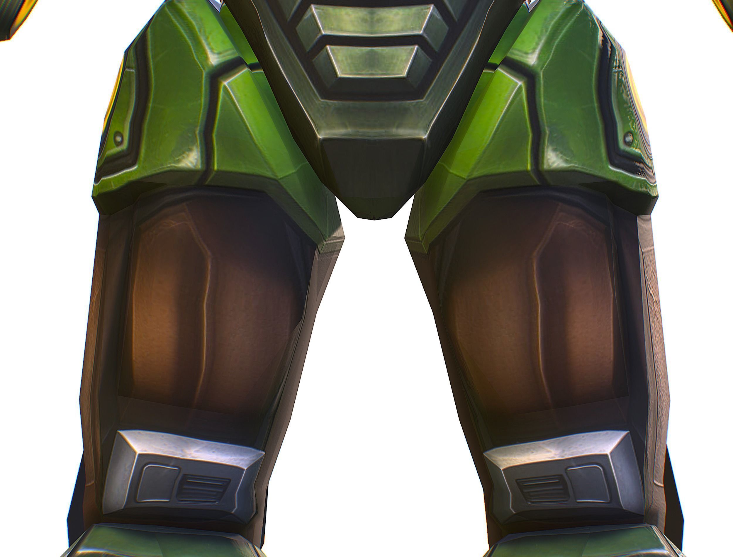 Cartoon Sci-Fi Cyborg Drone Heavy Sniper Soldier Low-poly 3D model_29