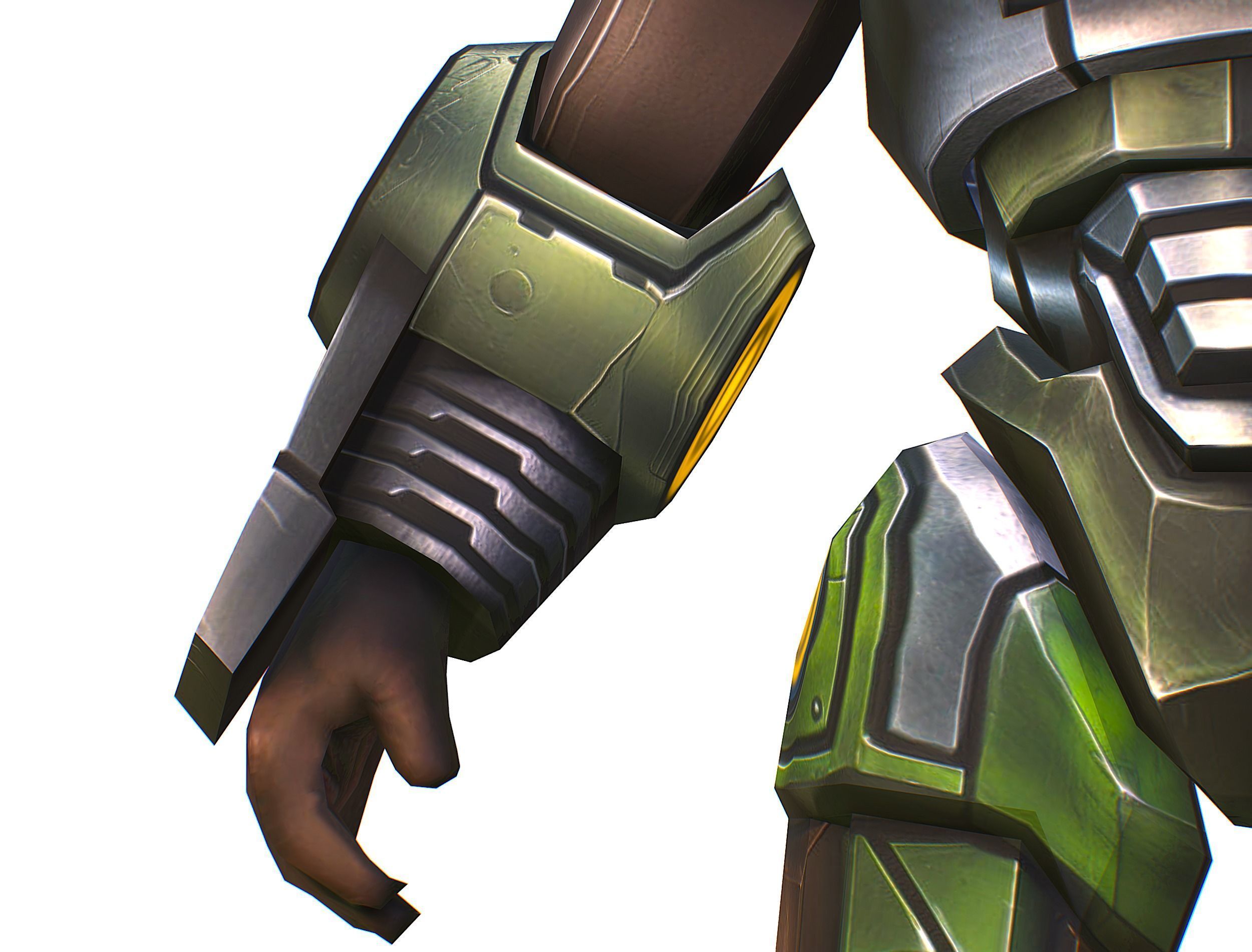 Cartoon Sci-Fi Cyborg Drone Heavy Sniper Soldier Low-poly 3D model_20