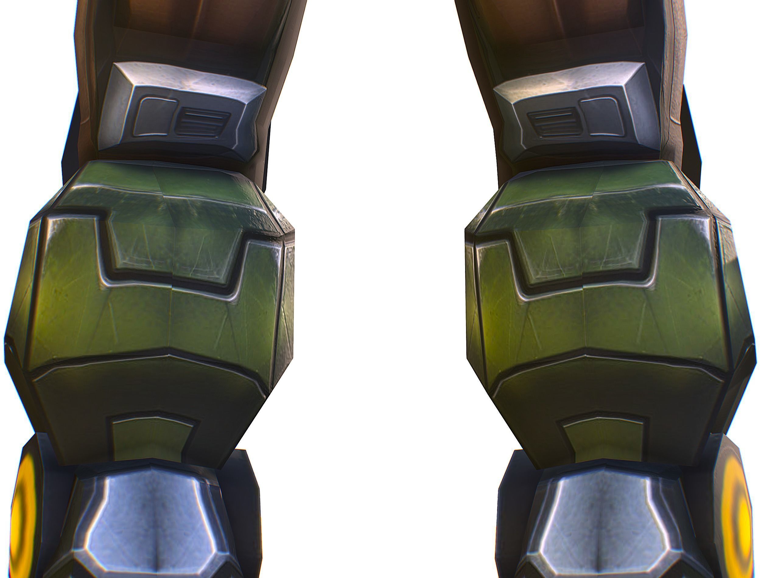 Cartoon Sci-Fi Cyborg Drone Heavy Sniper Soldier Low-poly 3D model_30