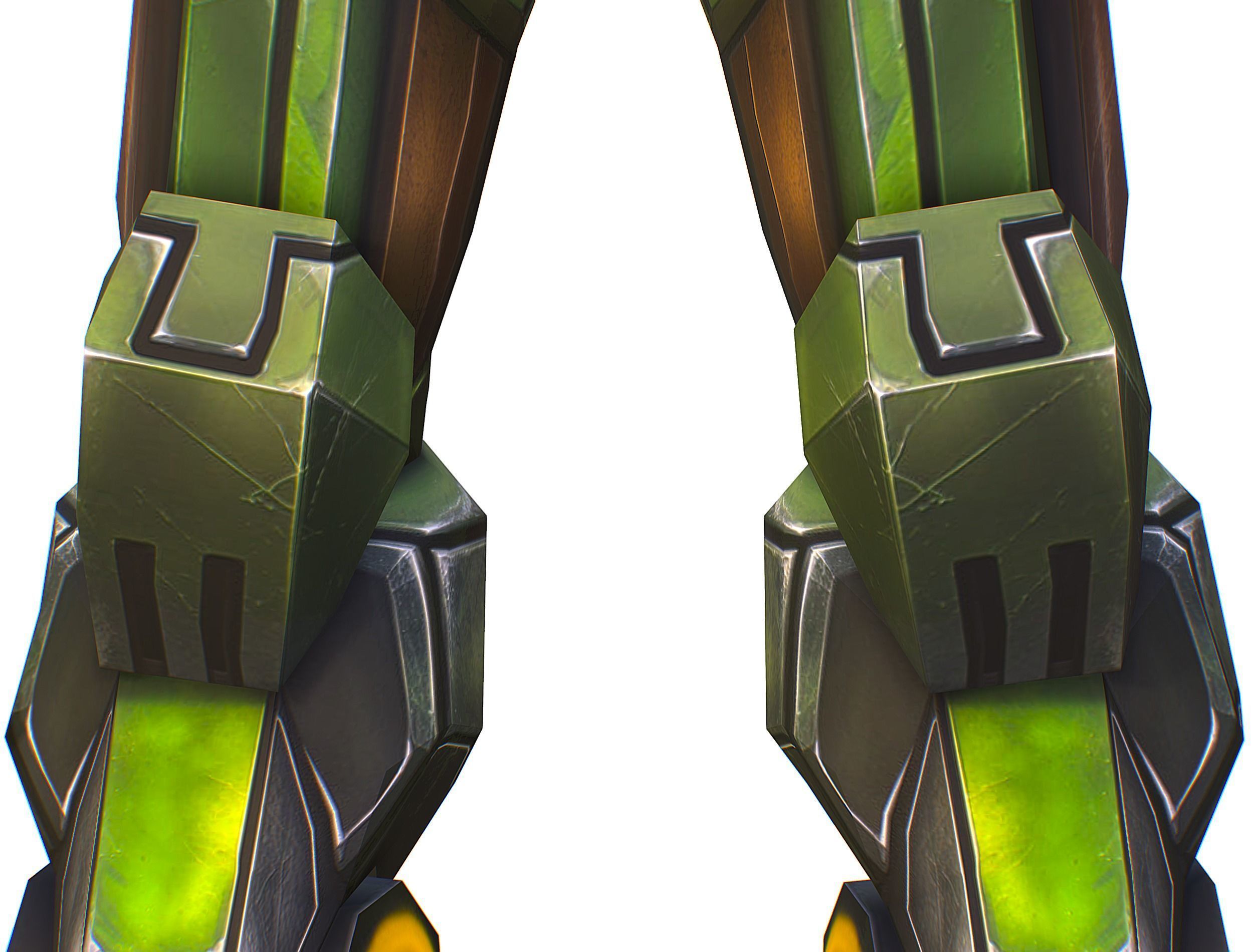 Cartoon Sci-Fi Cyborg Drone Heavy Sniper Soldier Low-poly 3D model_23