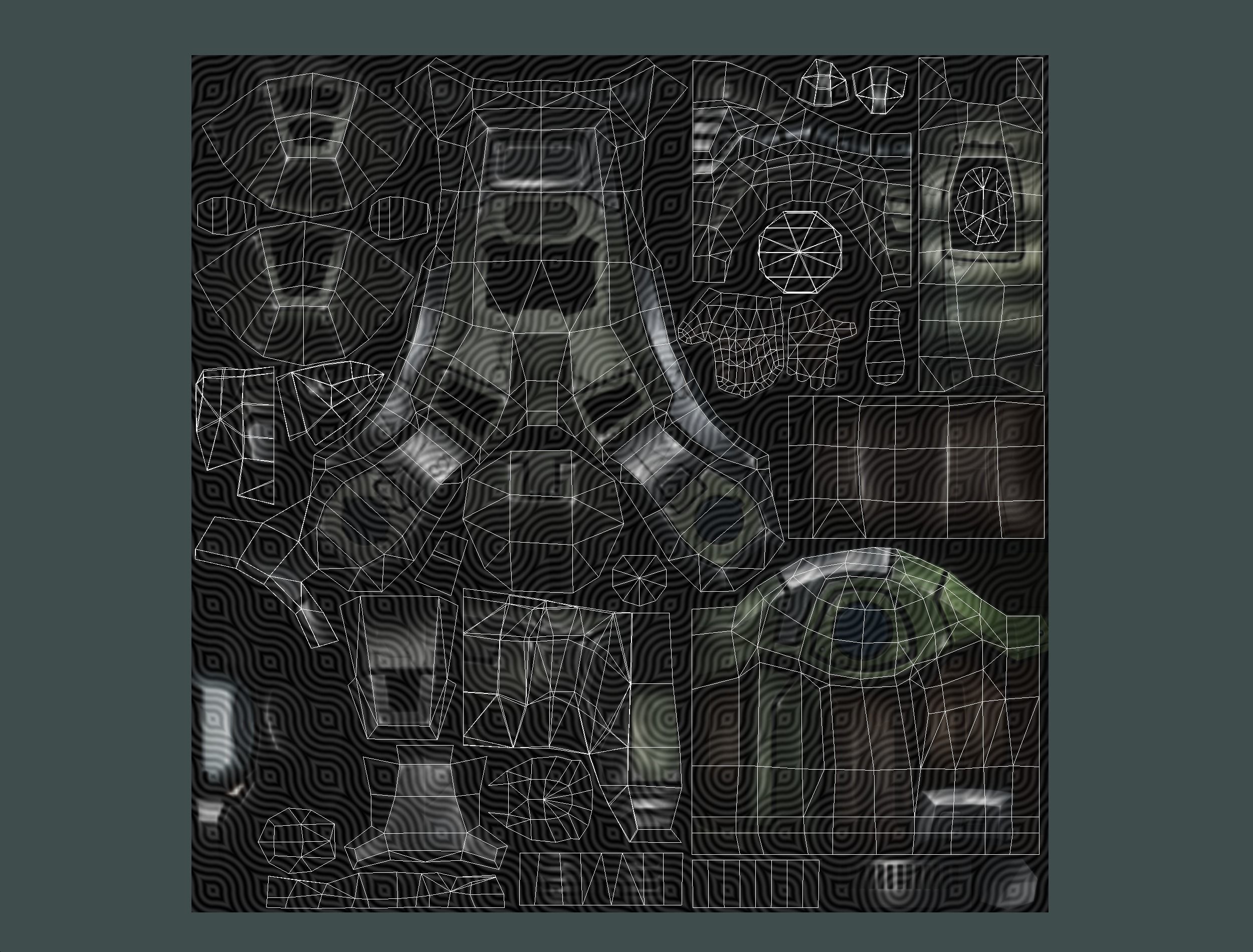 Cartoon Sci-Fi Cyborg Drone Heavy Sniper Soldier Low-poly 3D model_88