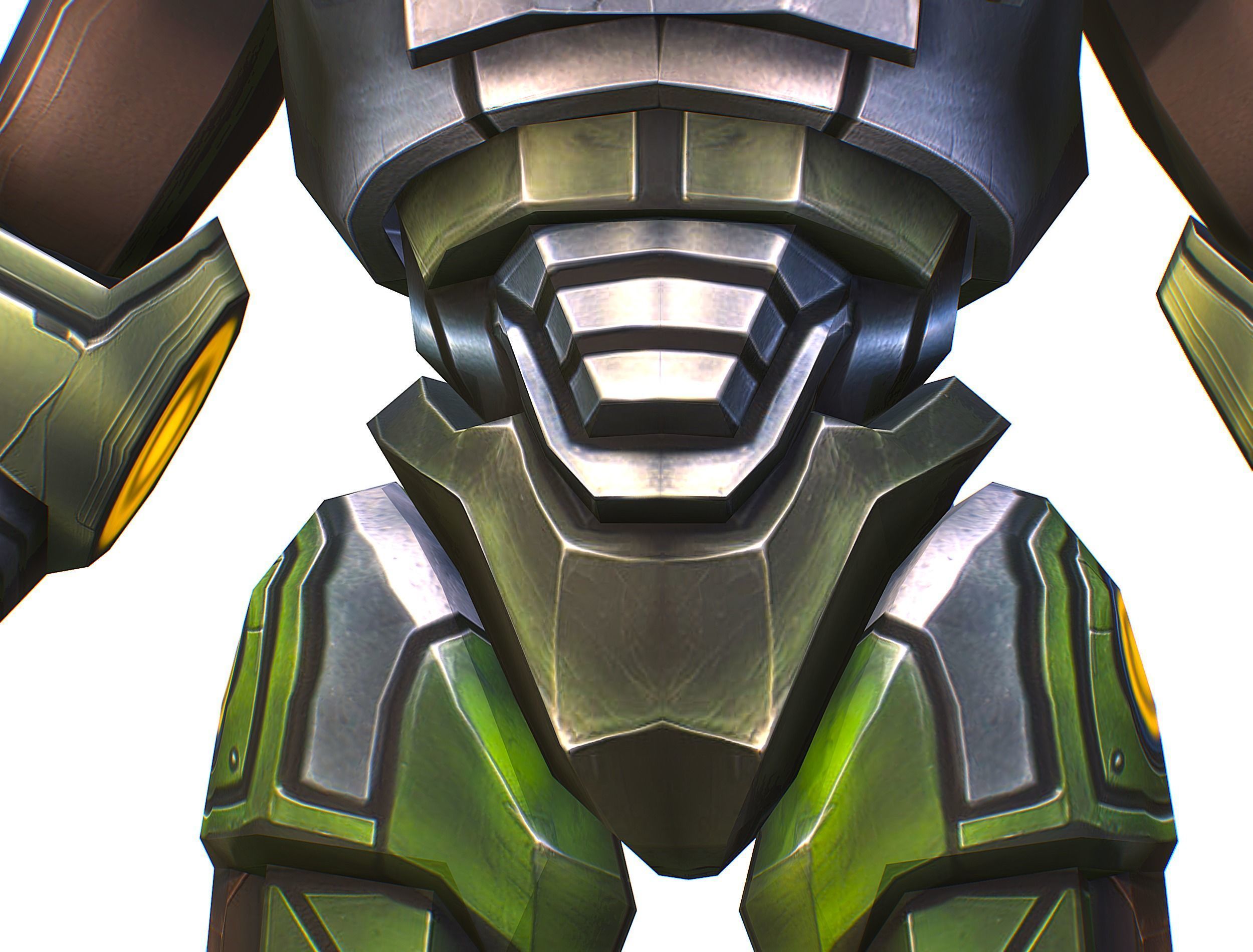 Cartoon Sci-Fi Cyborg Drone Heavy Sniper Soldier Low-poly 3D model_19