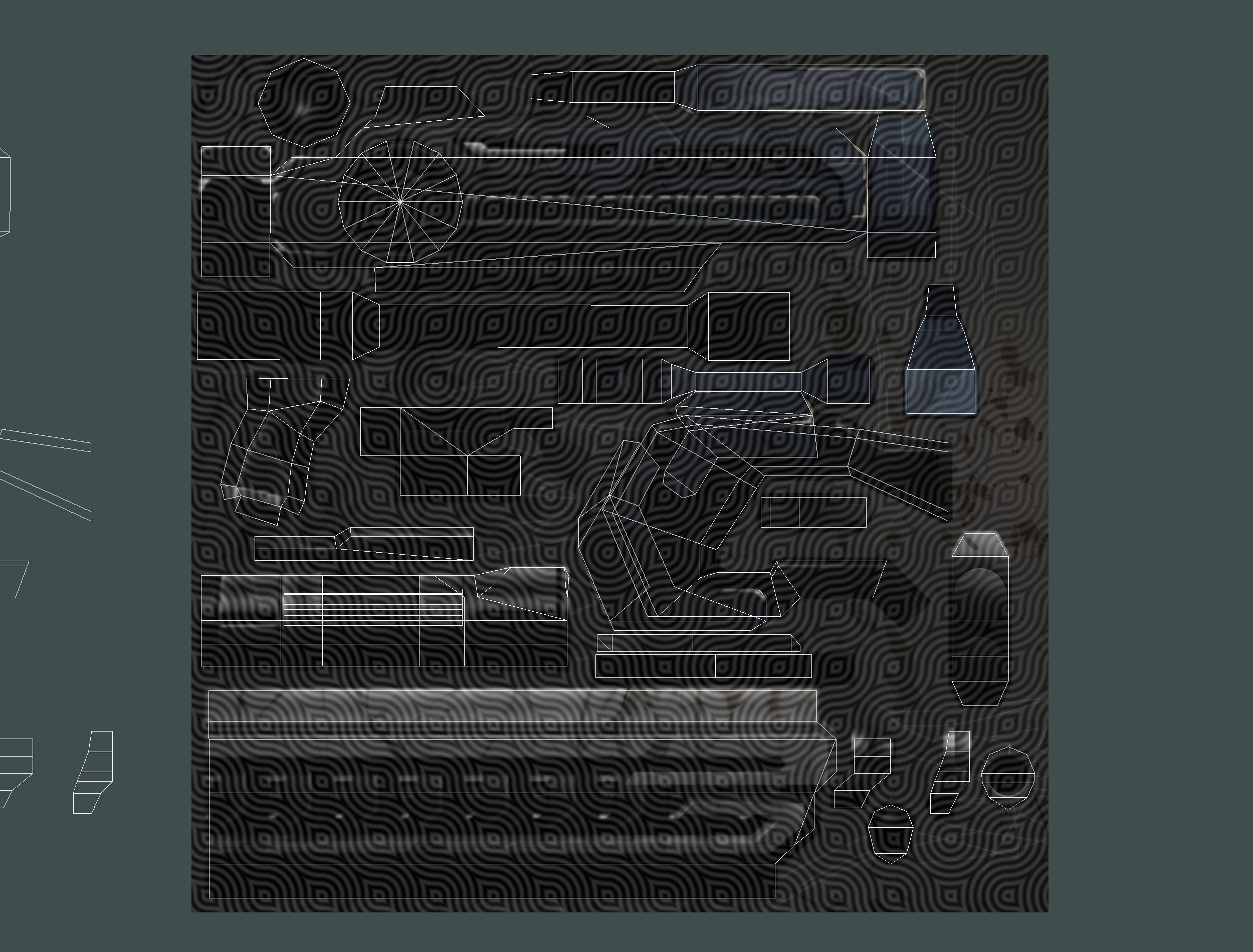 Cartoon Sci-Fi Cyborg Drone Heavy Sniper Soldier Low-poly 3D model_91