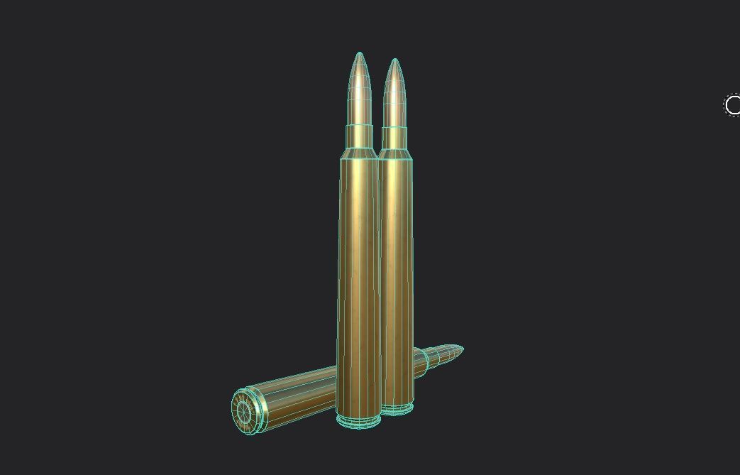 792 x 107 mm Polish Ammo Low-poly 3D model_1